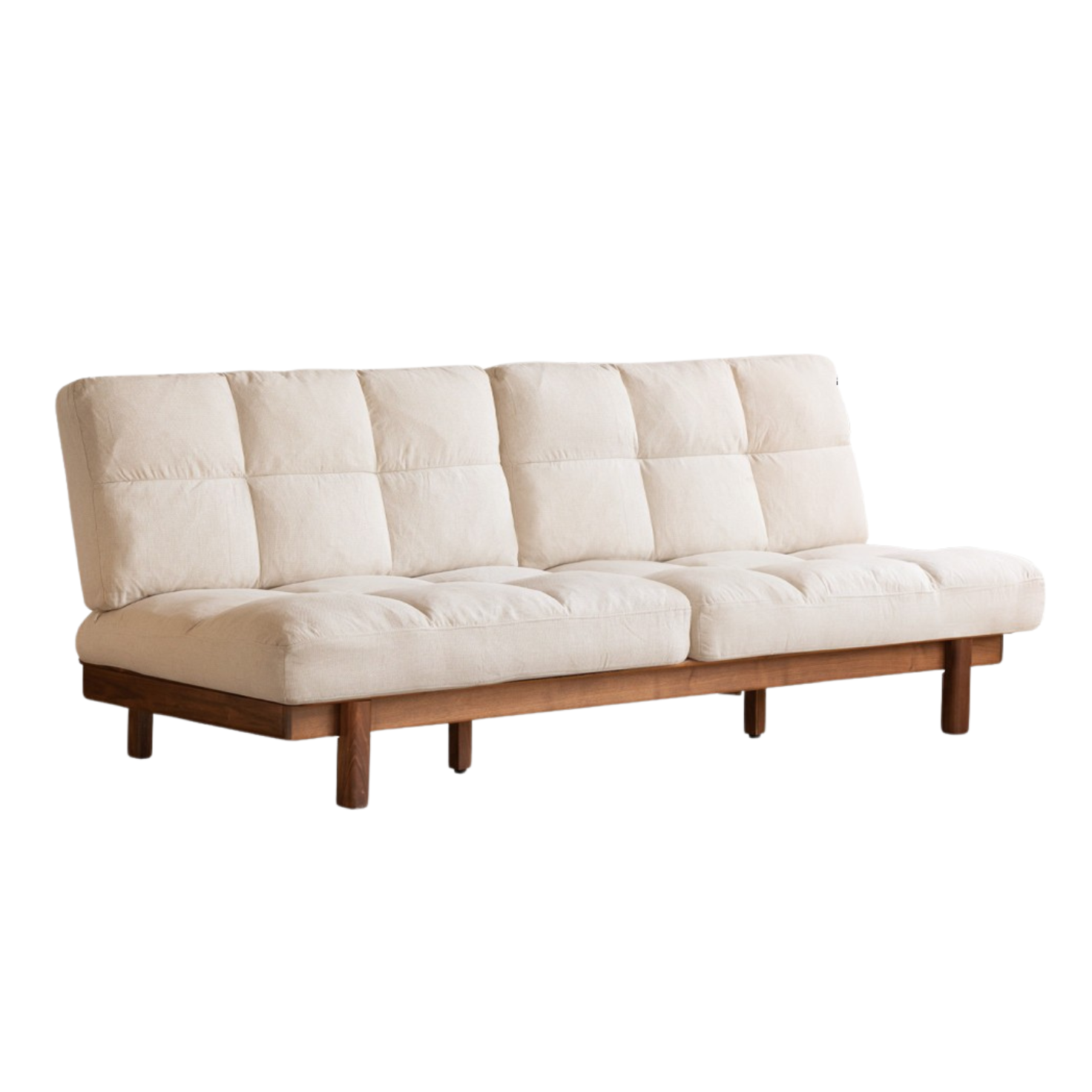 Black walnut solid wood modern straight sofa