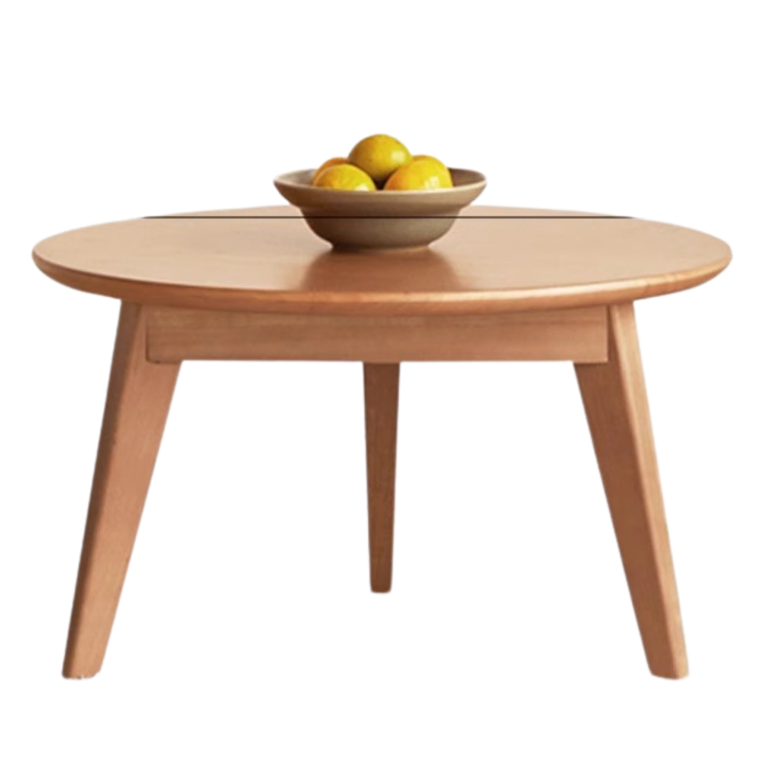 Poplar Solid Wood Modern Round Coffee Table