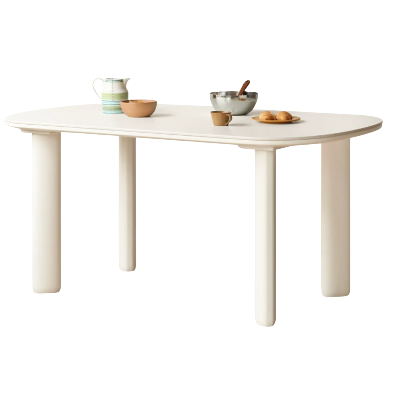 Solid Rubberwood, Tulipwood Rock Plated Oval Dining Table