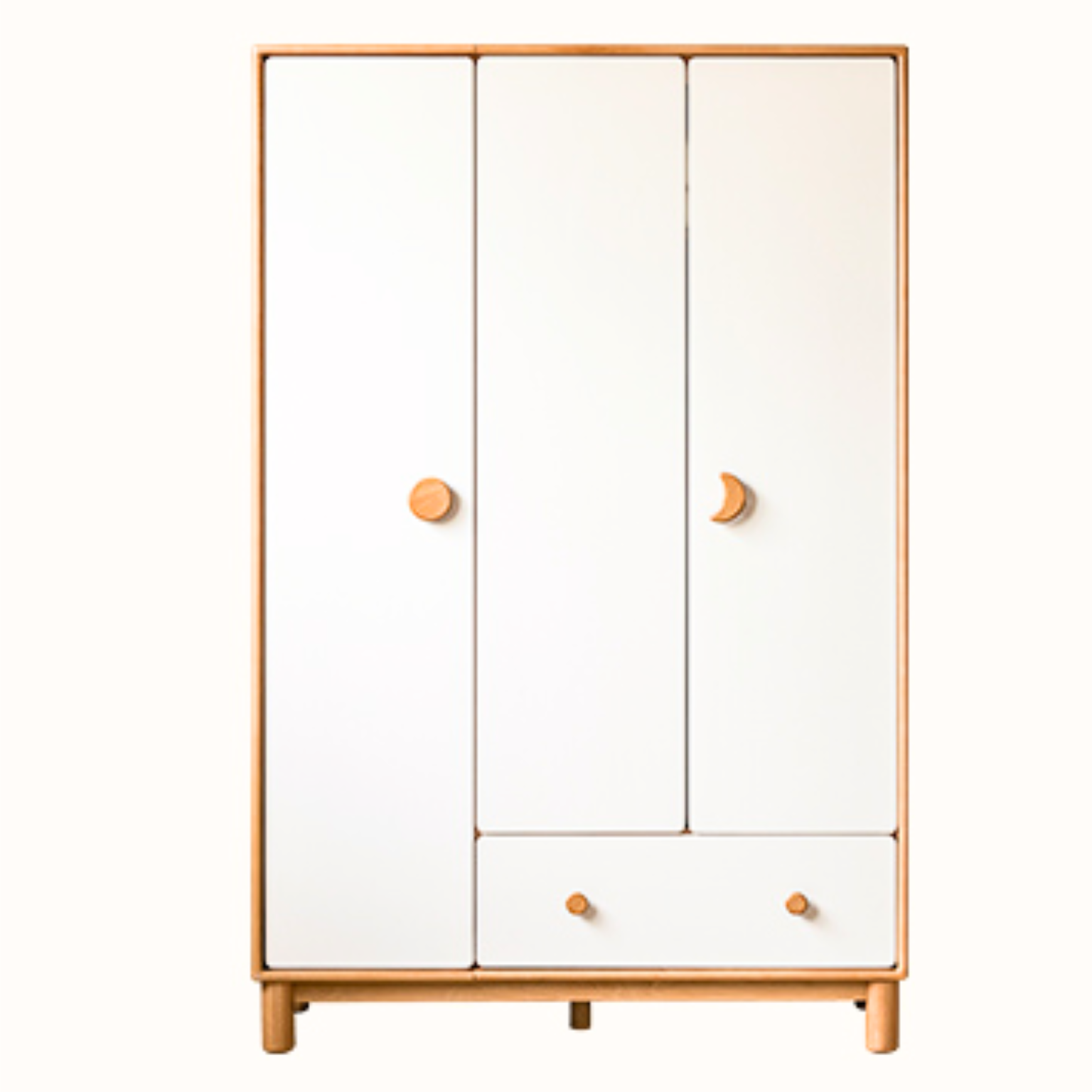 Beech solid wood Kids wardrobe: