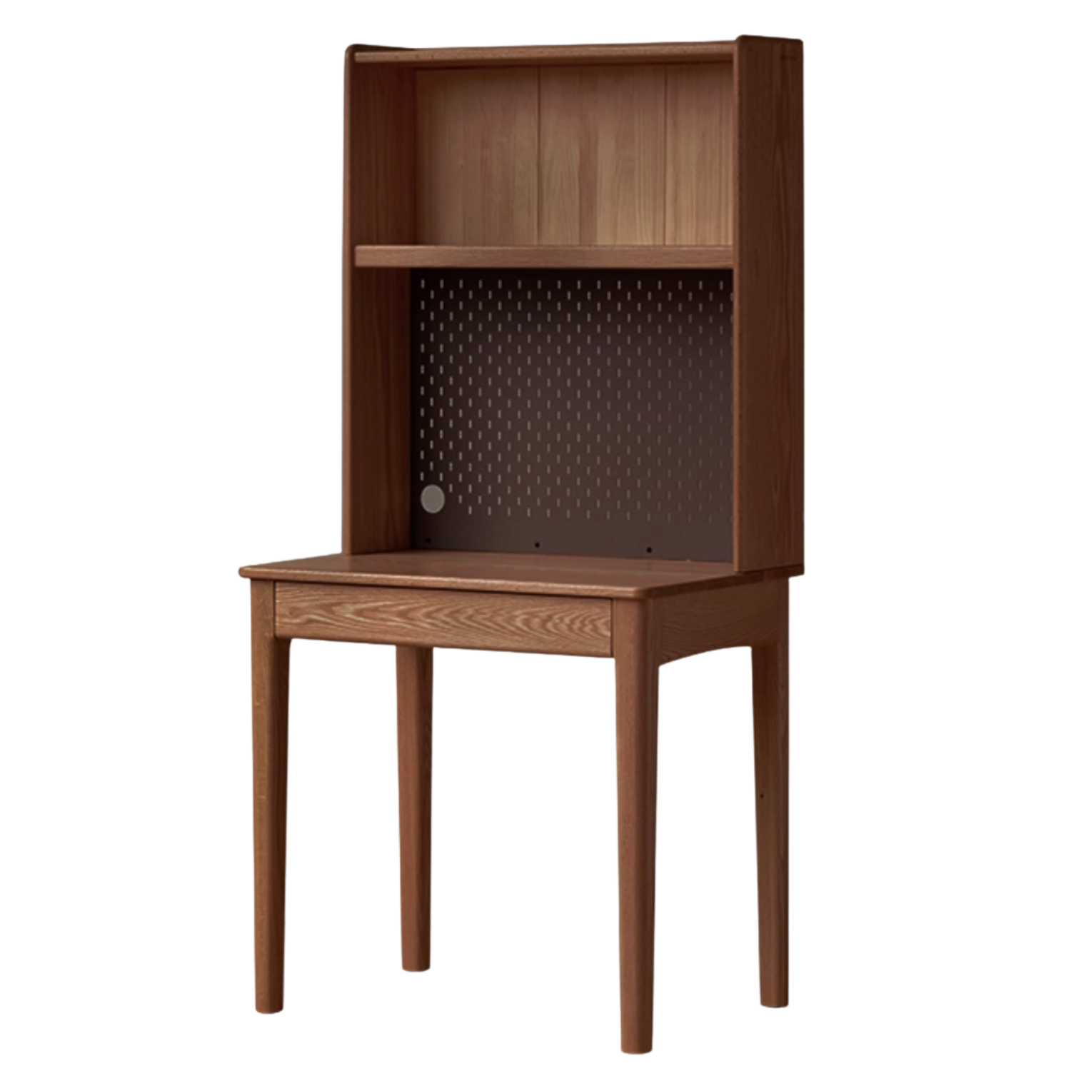 Oak, Ash Solid Wood Modern Desk Bookshelf Integrated