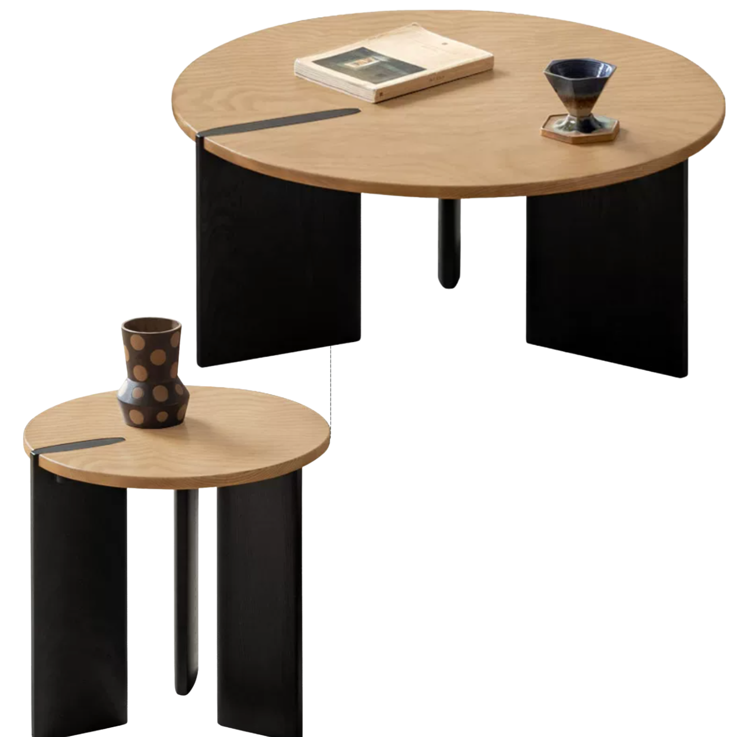 Ash Solid Wood Wabi Sabi Style Creative Coffee Table