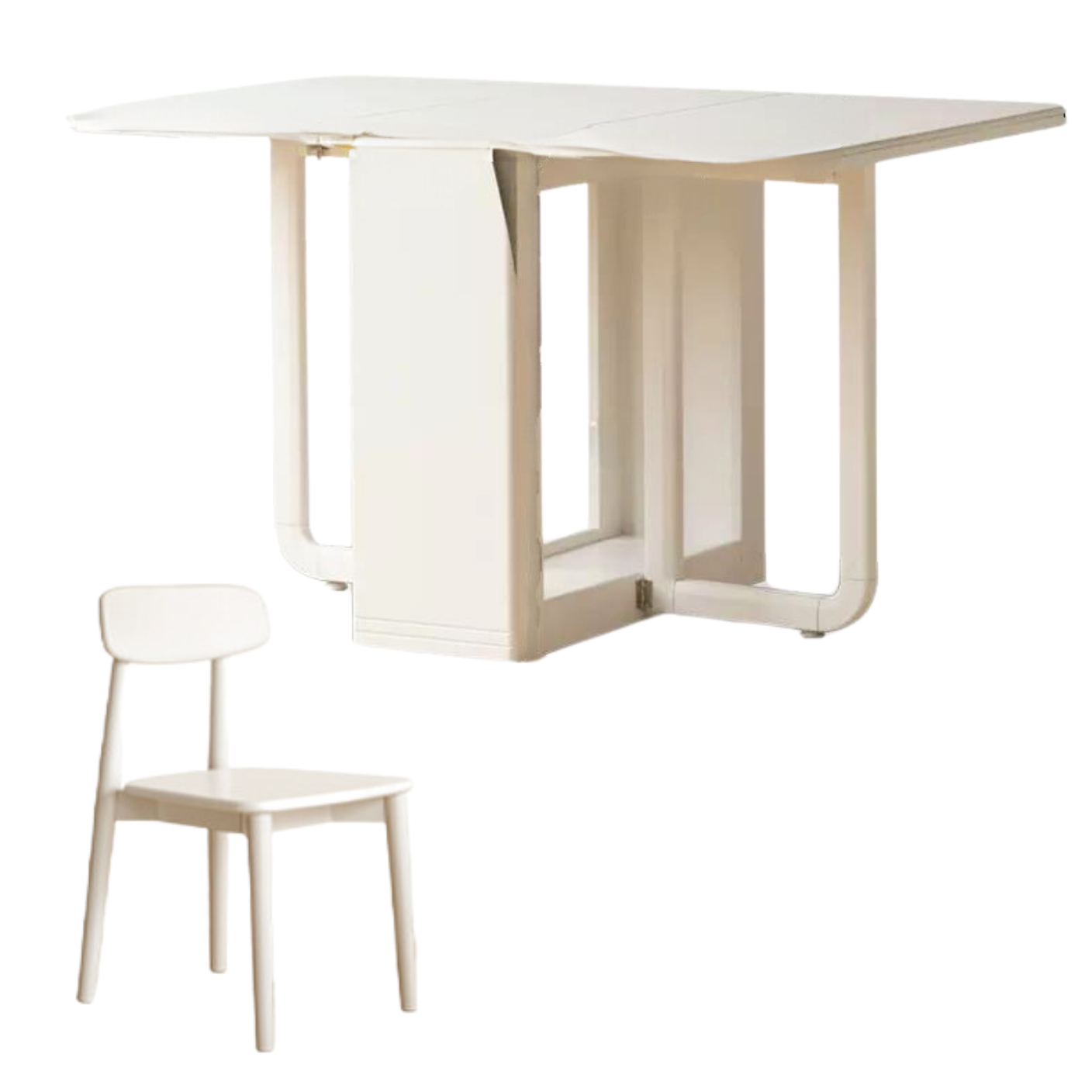 solid wood slate dining table home cream style wall folding table white small apartment dining table