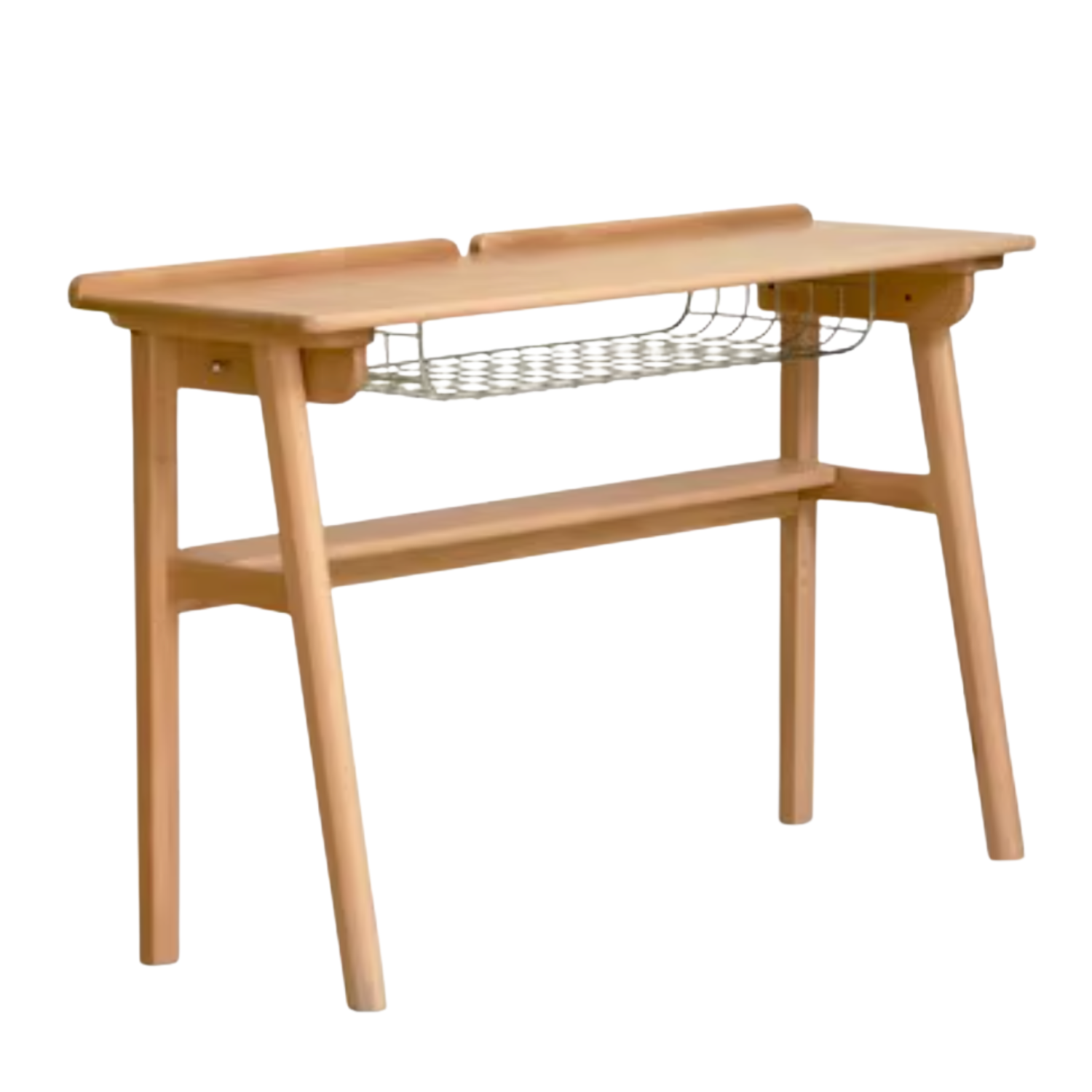 European Beech Solid Wood Ultra Narrow Writing Desk.
