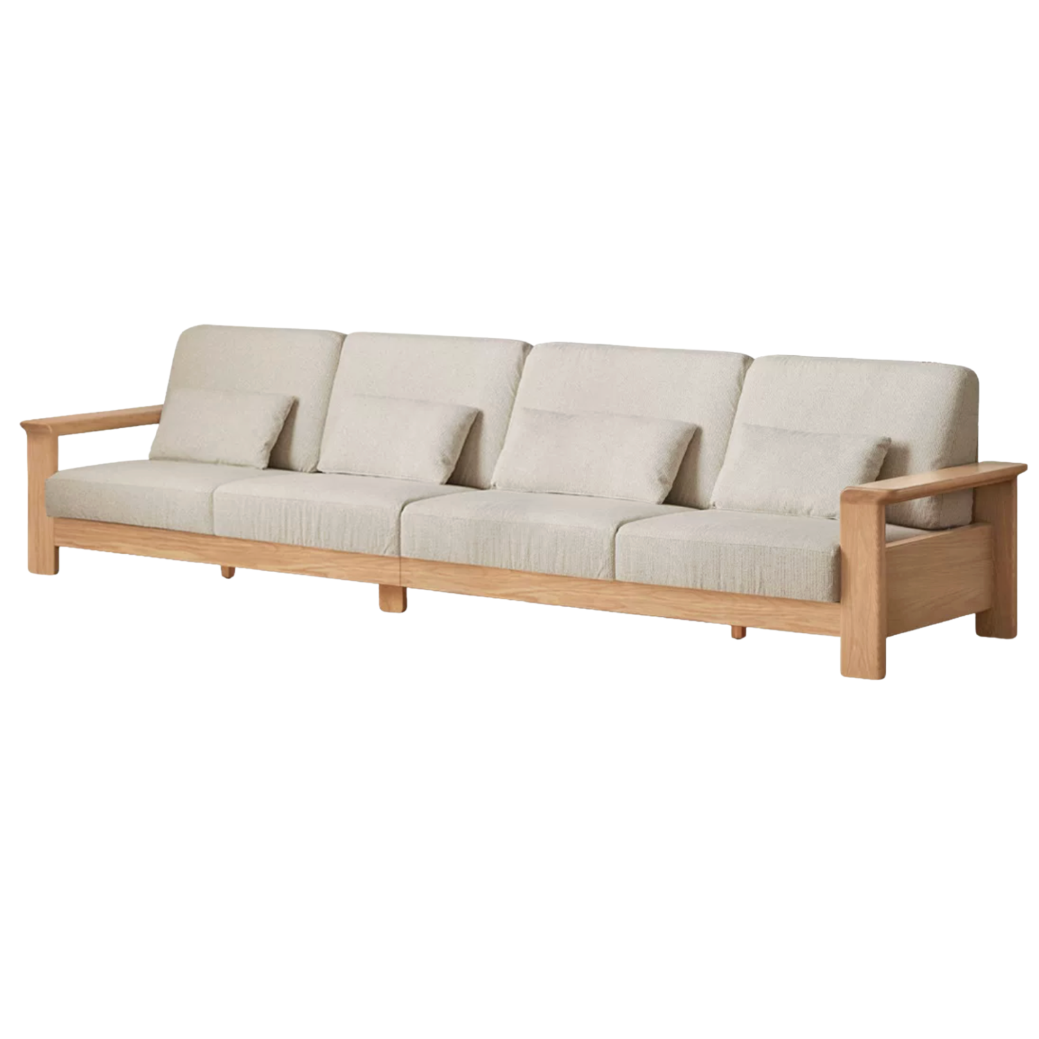 Ash solid Wood Lounge Sofa with Elevated Comfort Design
