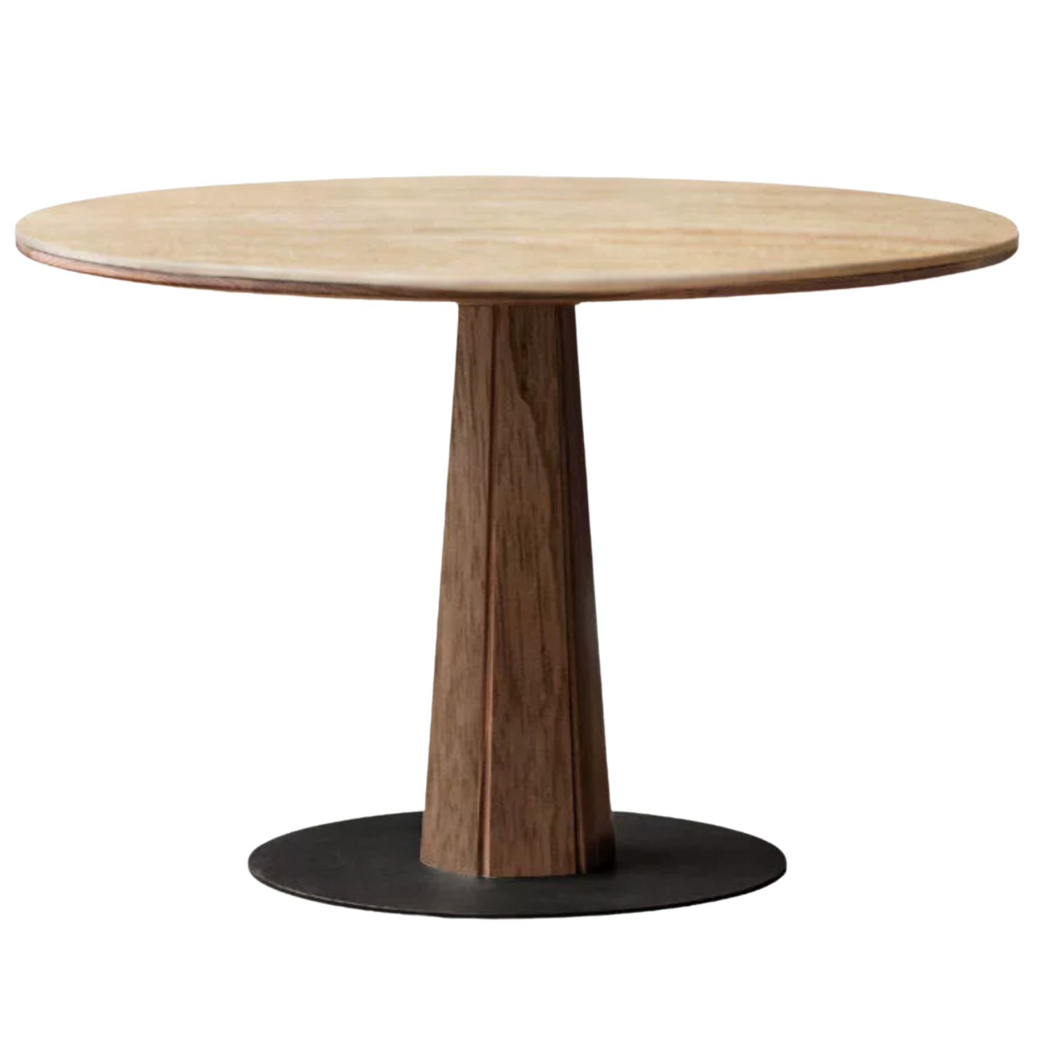 Black Walnut, Ash, Sandalwood Solid Wood Round Dining Table