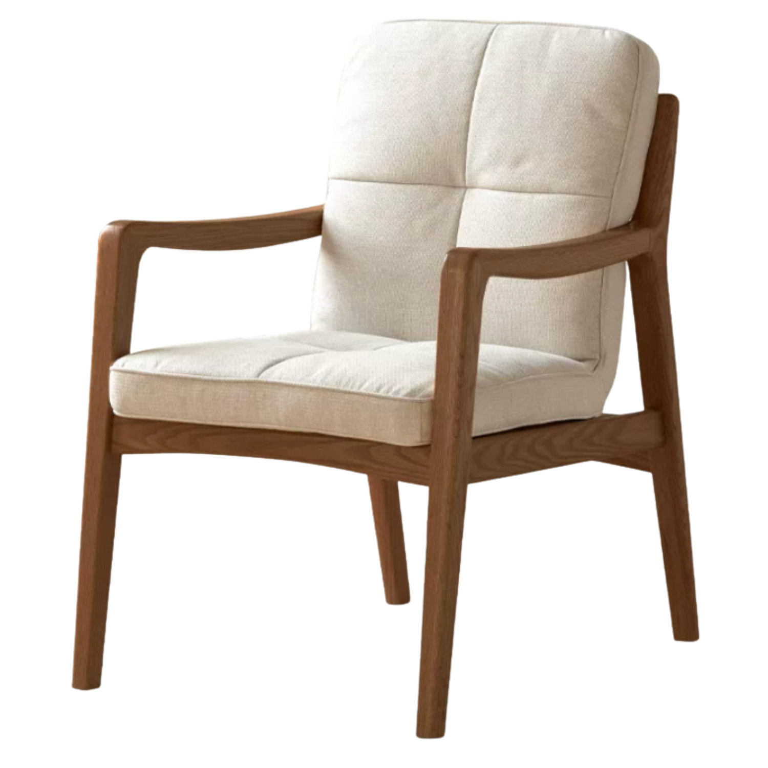 Black Walnut, Oak Solid Wood Modern and Simple Armchair