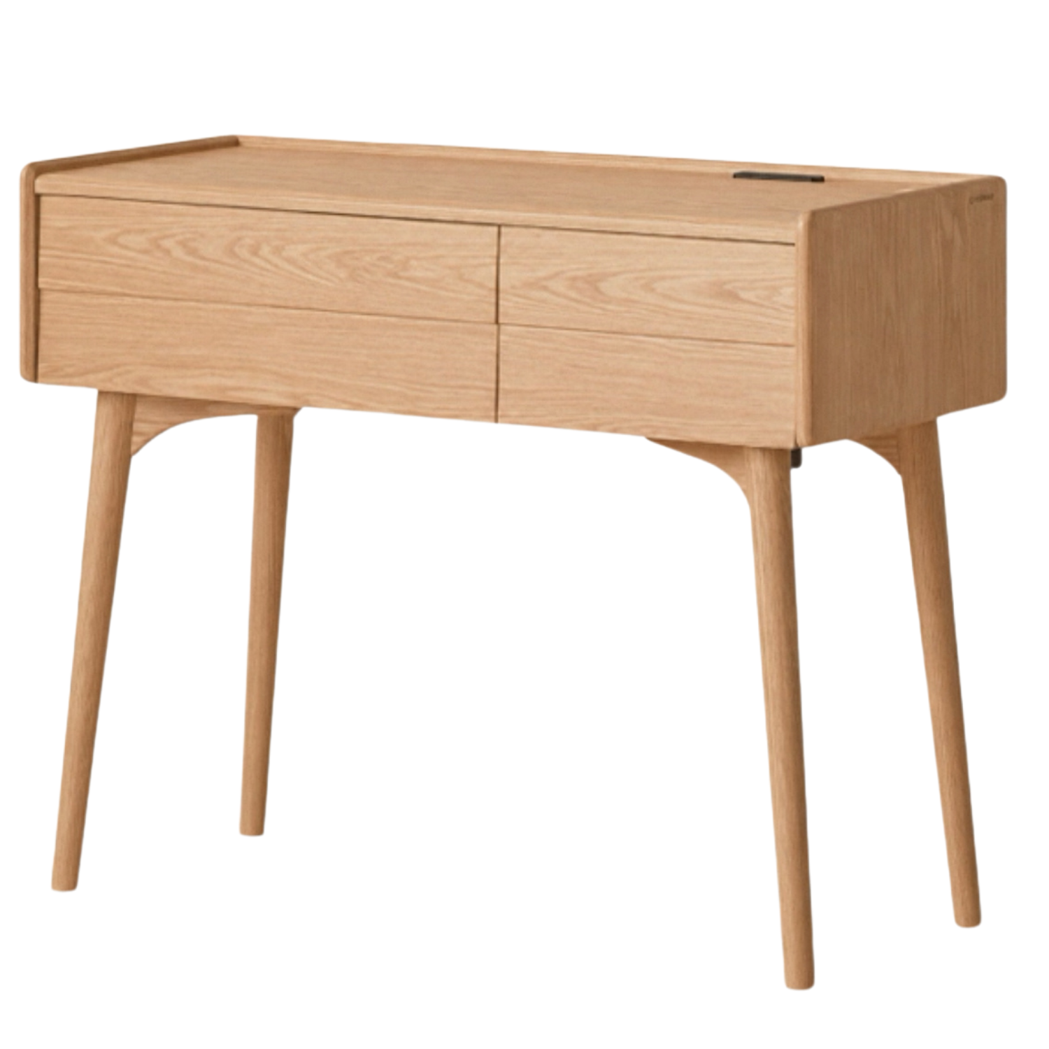 Ash Solid Wood Modern Vanity Table with Storage
