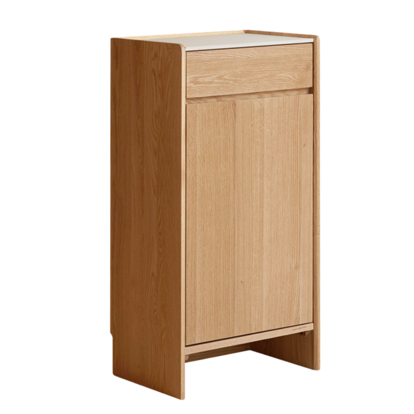 Oak solid wood rock slab storage shoe cabinet integrated