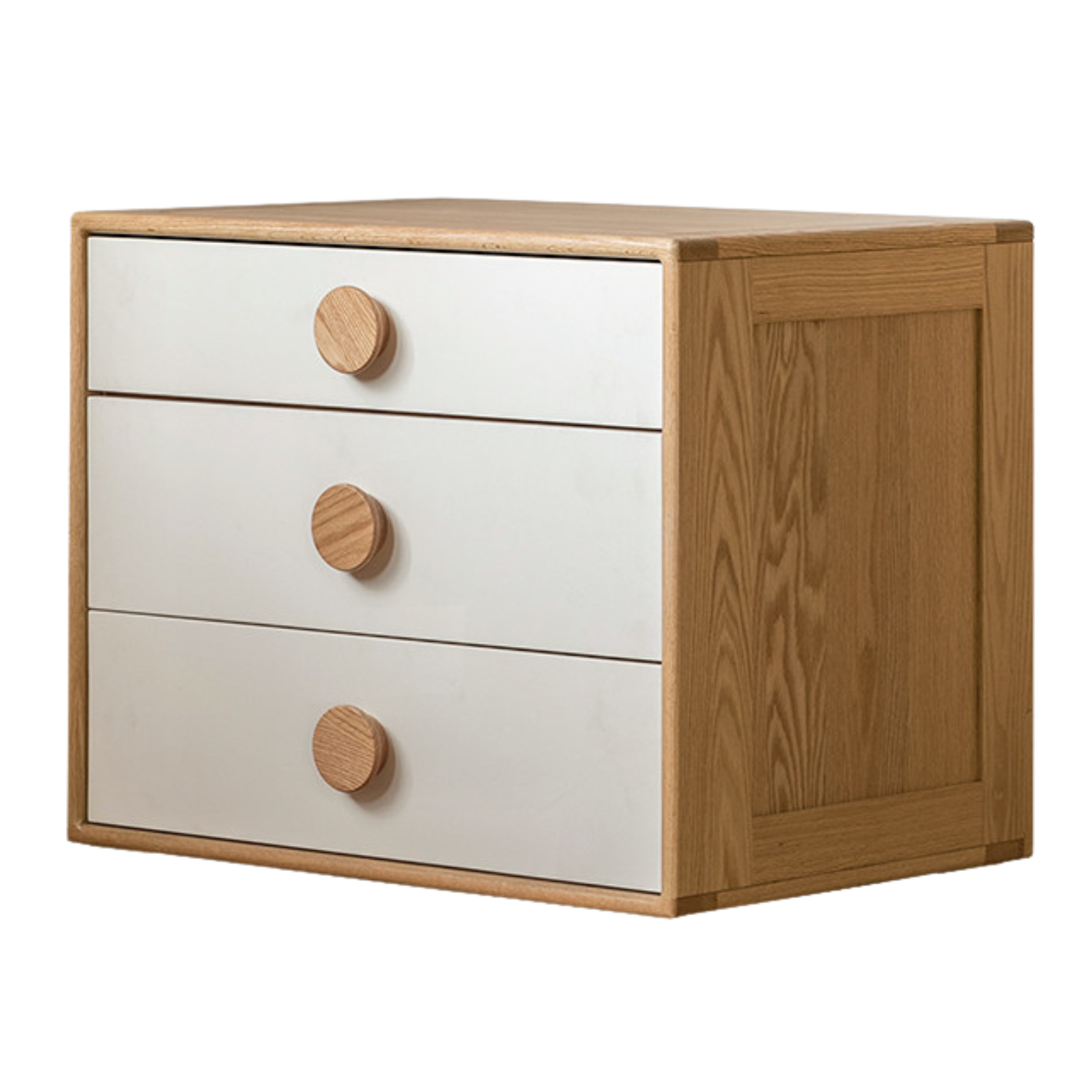 Oak solid wood children's wardrobe combination storage cabinet: