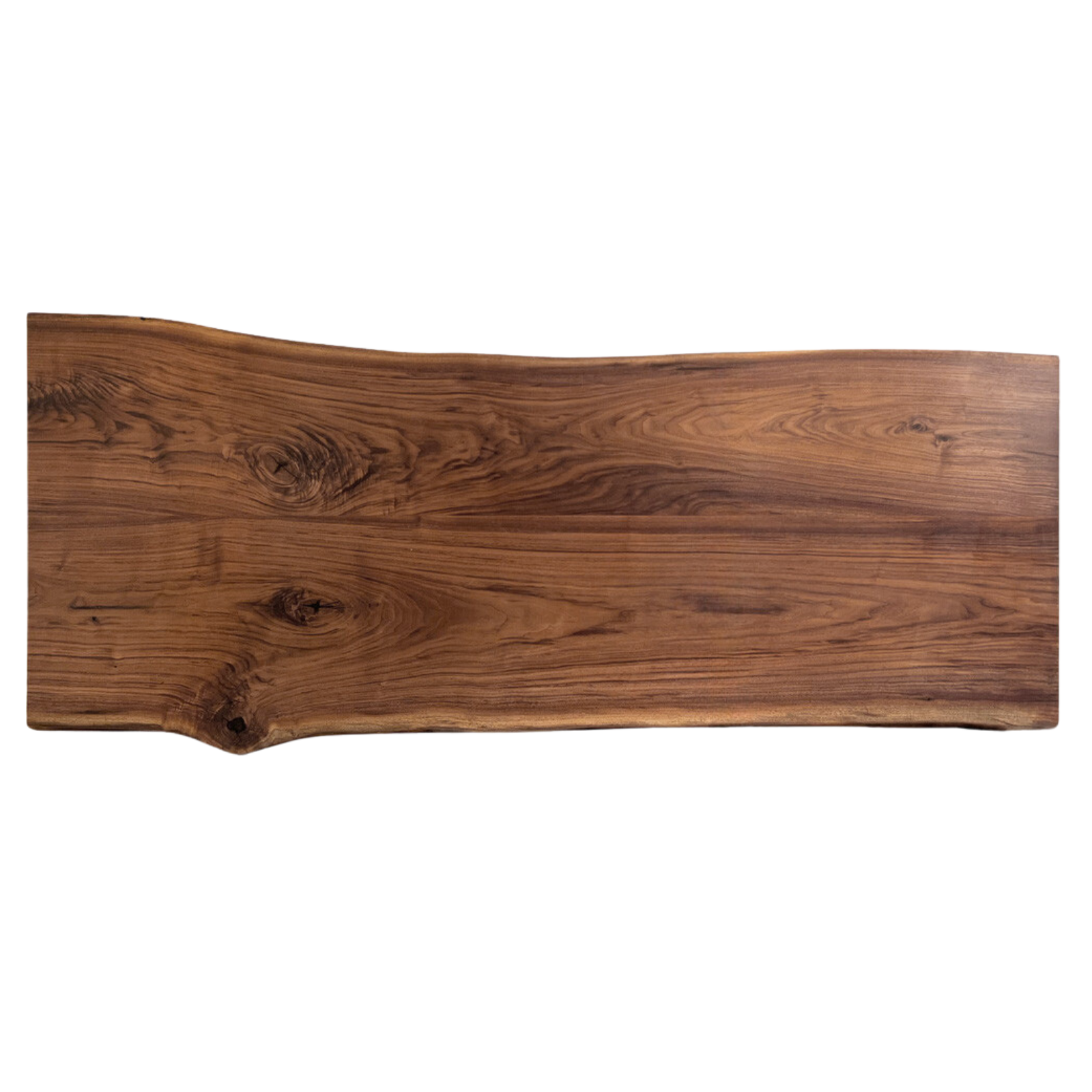 Black walnut solid wood natural edge large board dining table,