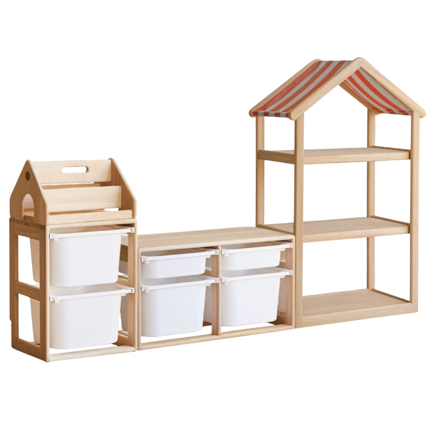 Poplar Solid Wood Kids Montessori Cabinet