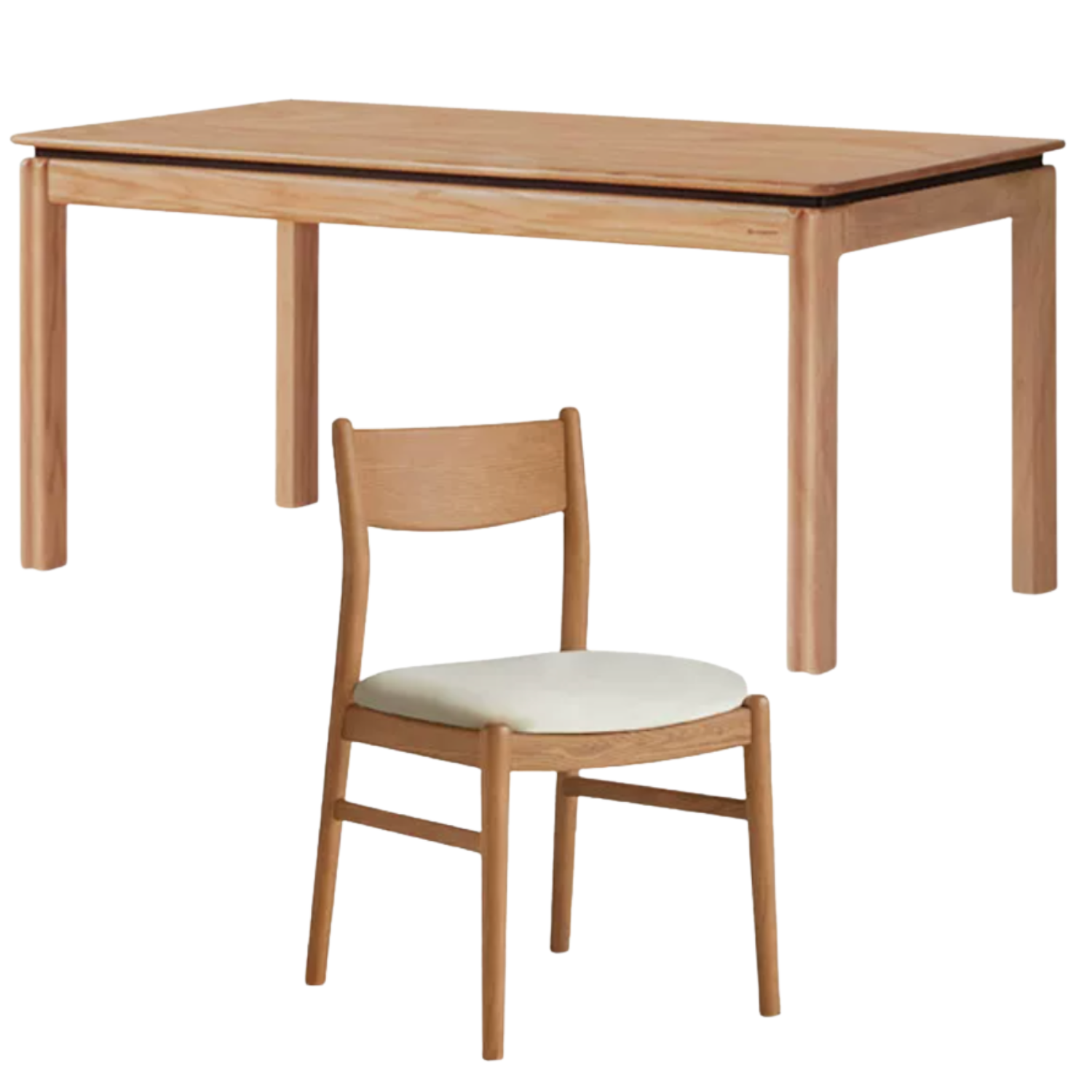 Ash, Oak Solid Wood Modern Dining Table