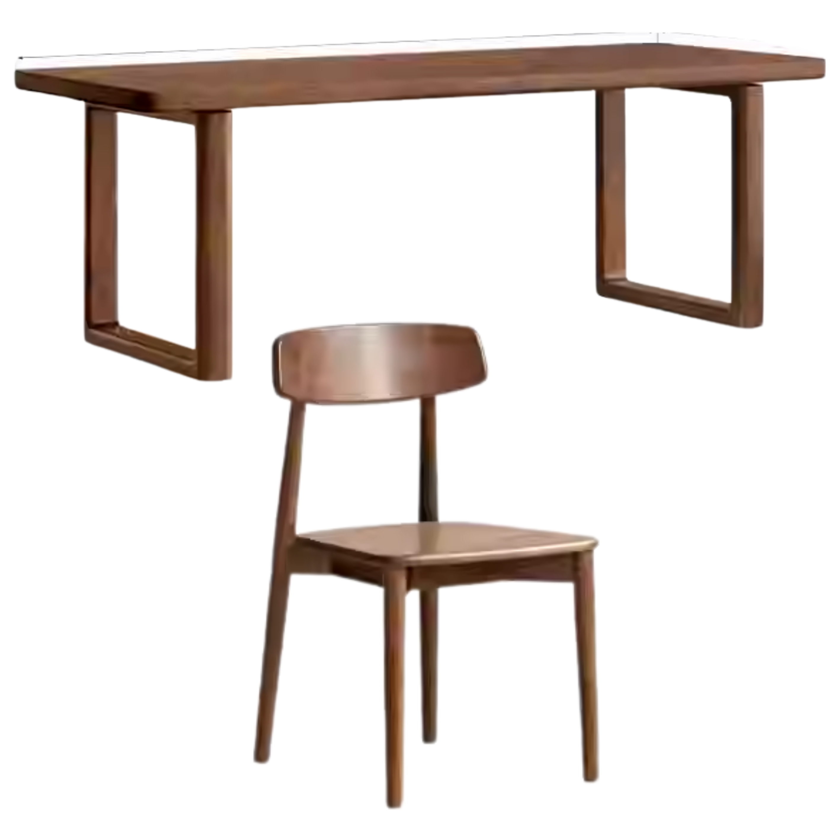 Black Walnut Solid Wood Large Board Dining Table