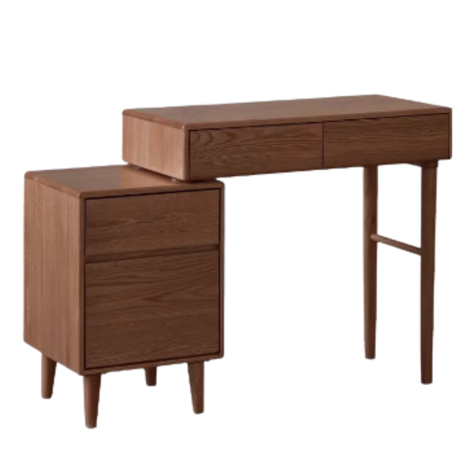 Oak solid wood retractable dressing table modern