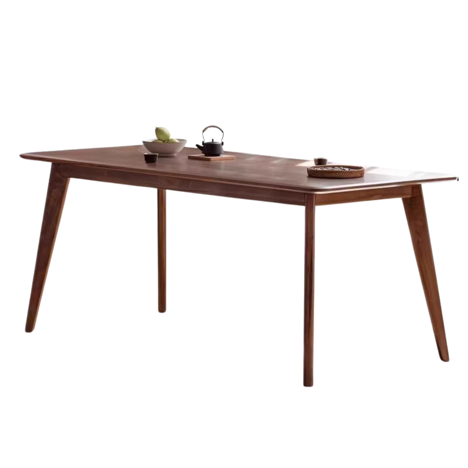 Black walnut solid wood North American dining table,