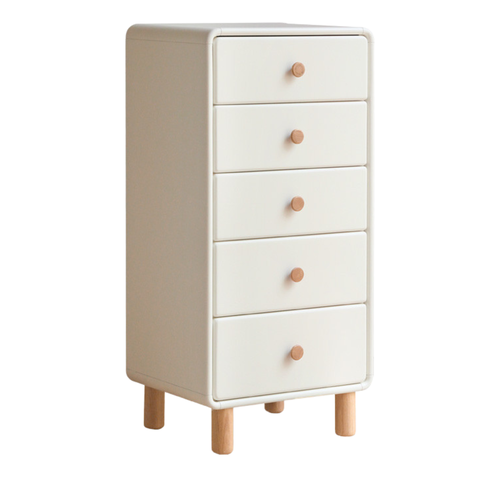 Poplar, Oak Solid Wood Cream Style Chest of Drawers