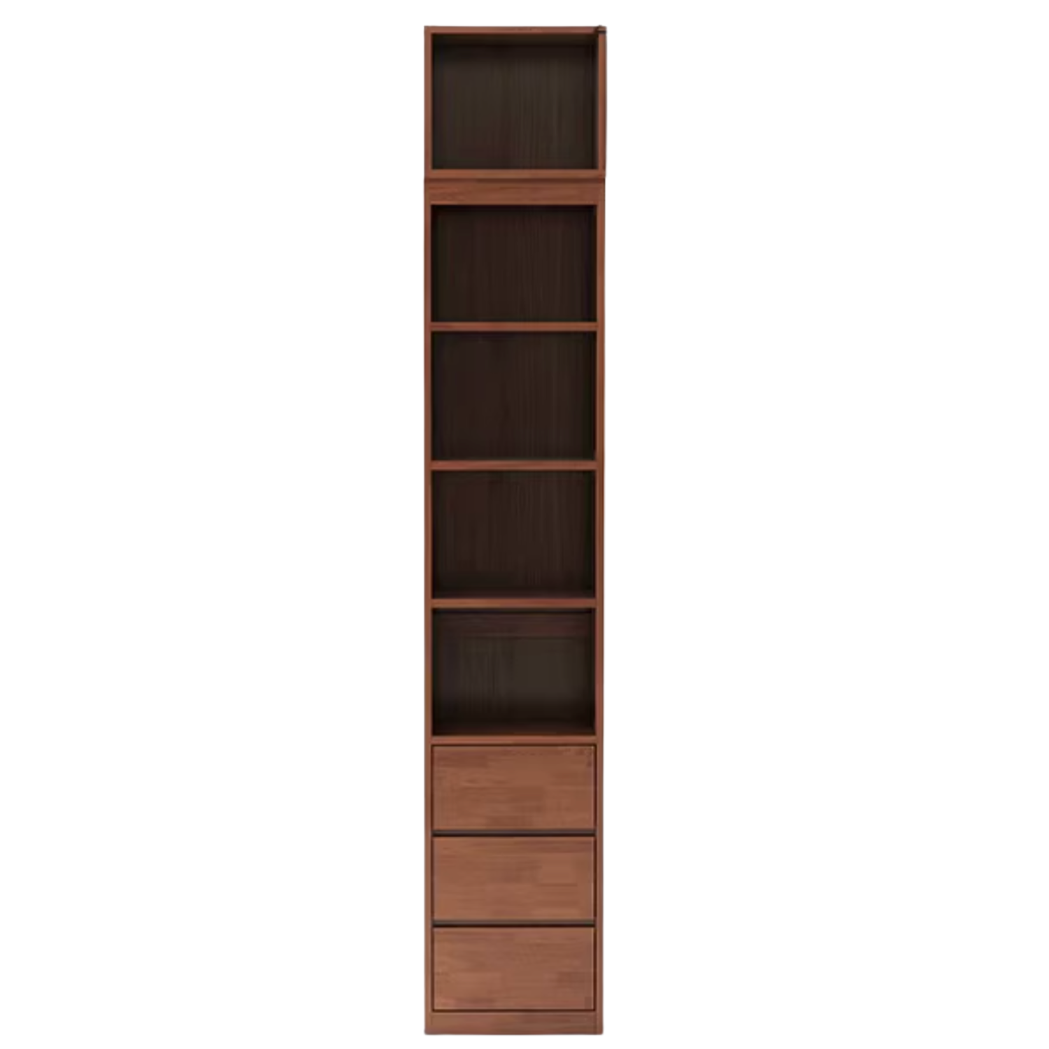 Solid Rubberwood, Oak Solid Wood Bookcase Modern With Glass Door