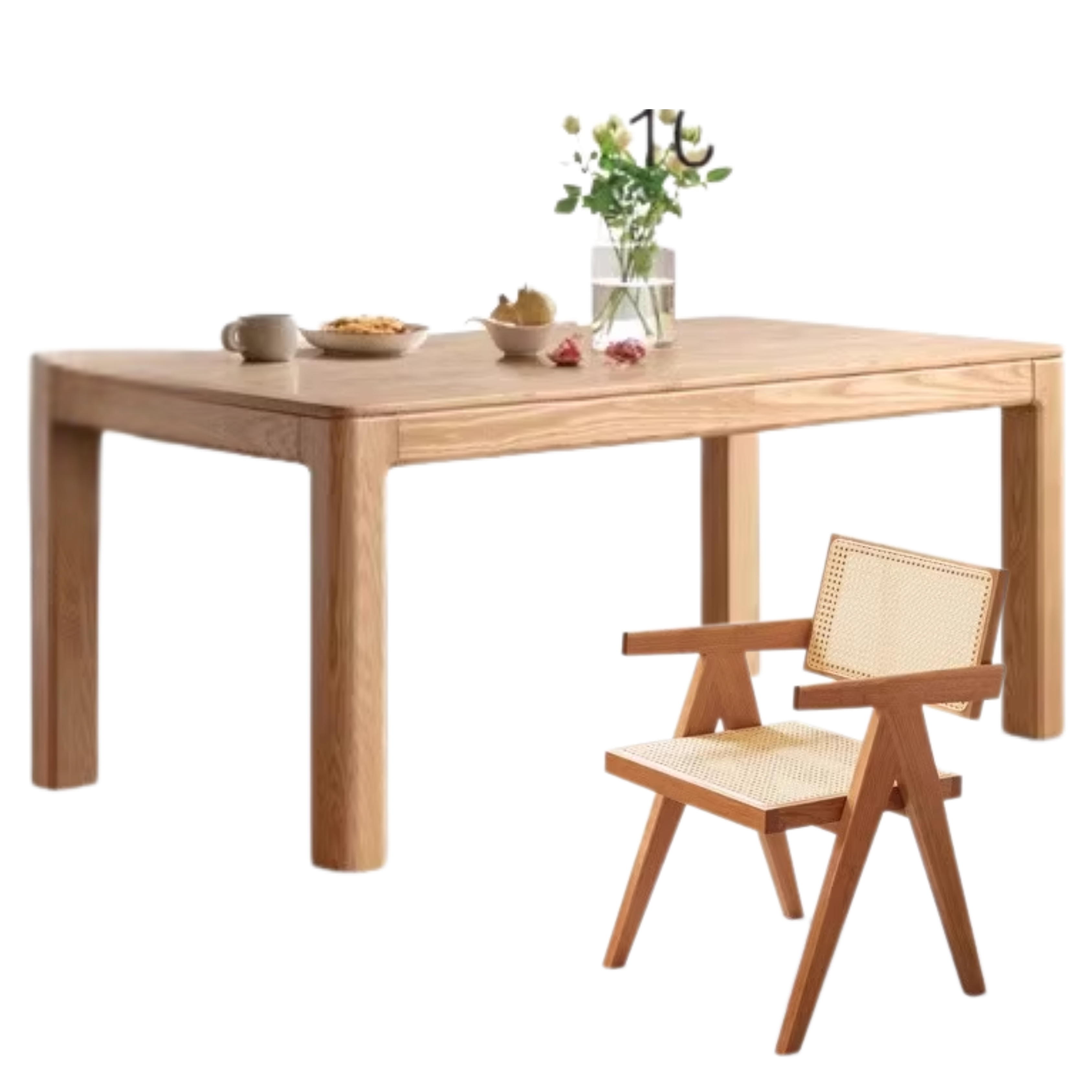 Oak, Ash Solid Wood Long Dining Table
