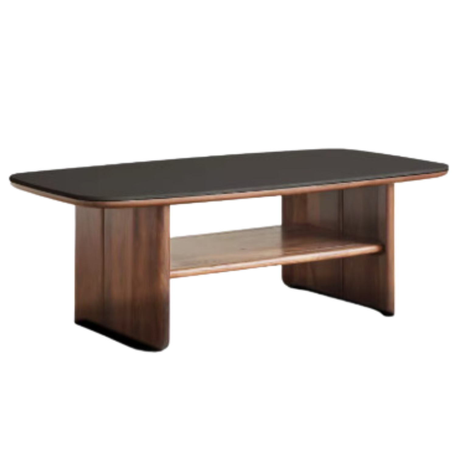 Black Walnut, Сherry Solid Wood Rock Plate Coffee Table