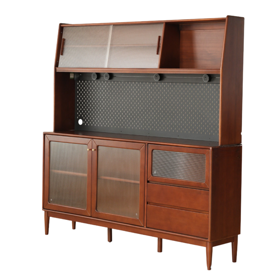 Poplar Solid Wood Sideboard Wall Mounted Cabinet