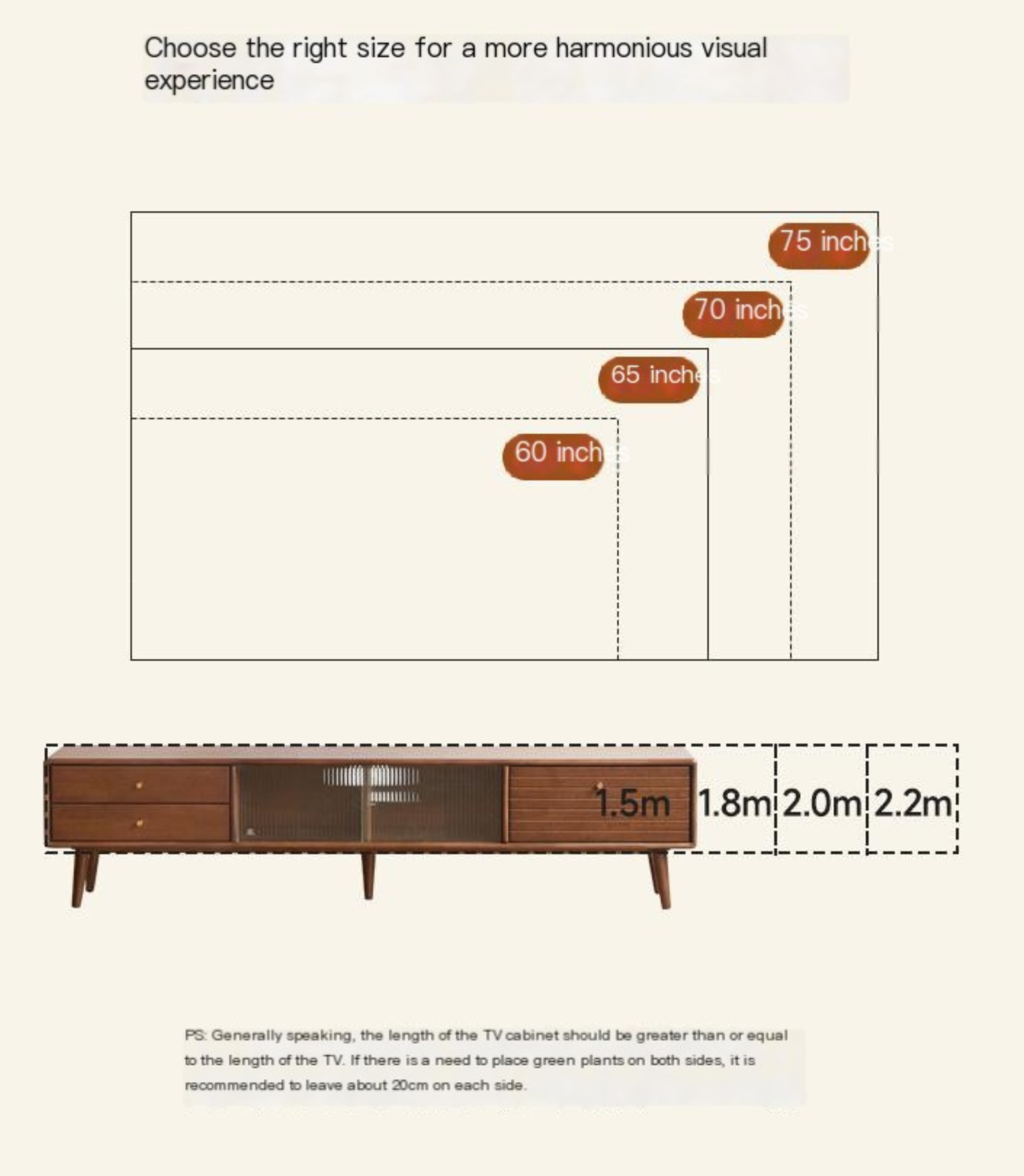 Rubber Solid Wood Light Luxury TV Cabinet