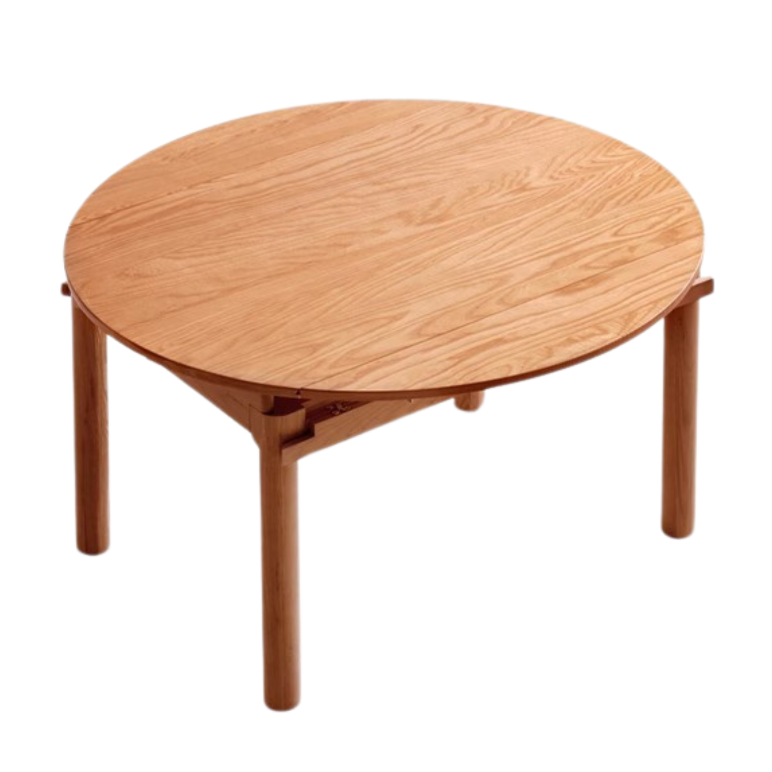 Cherry wood Retractable folding round table )