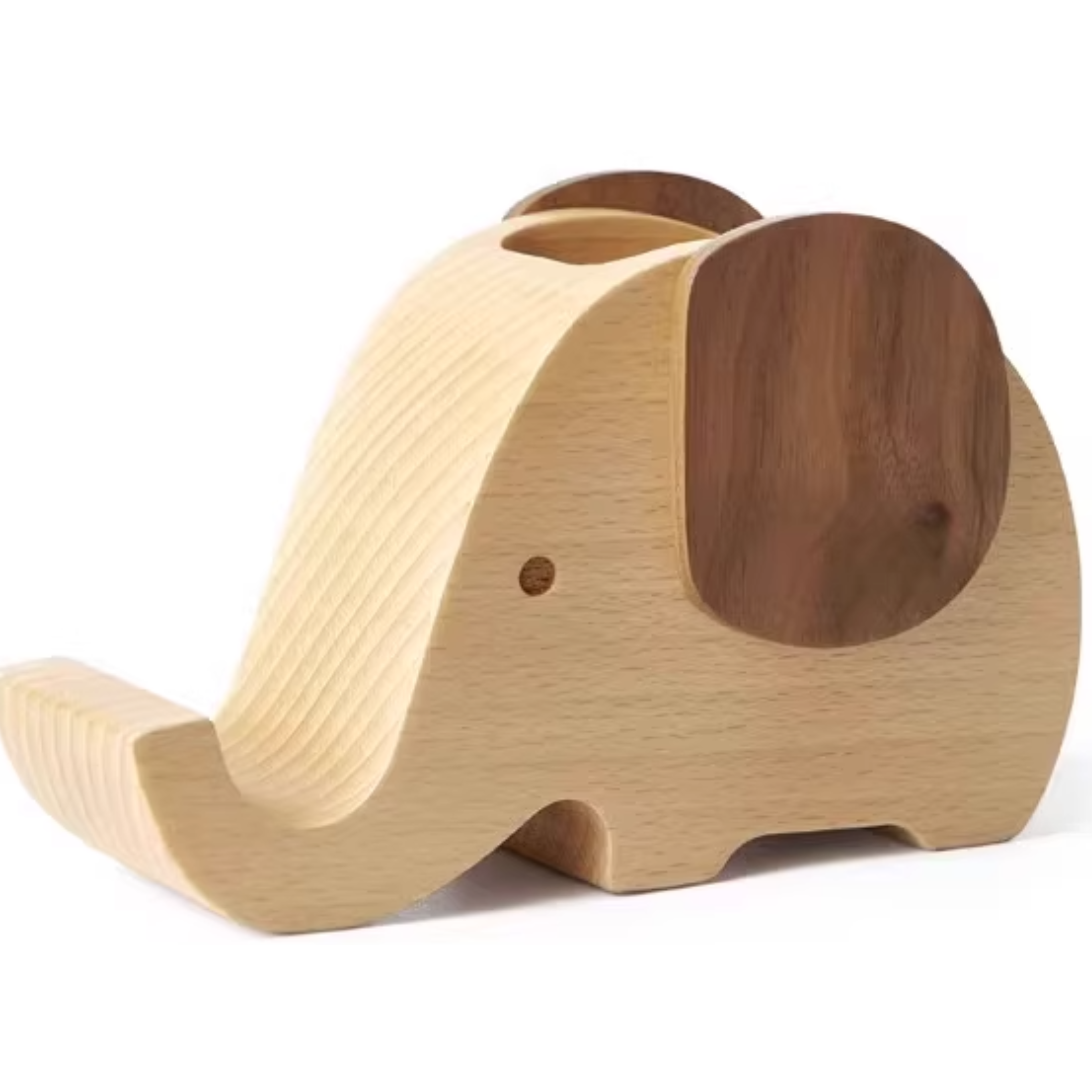 Solid wood animal shape pen holder