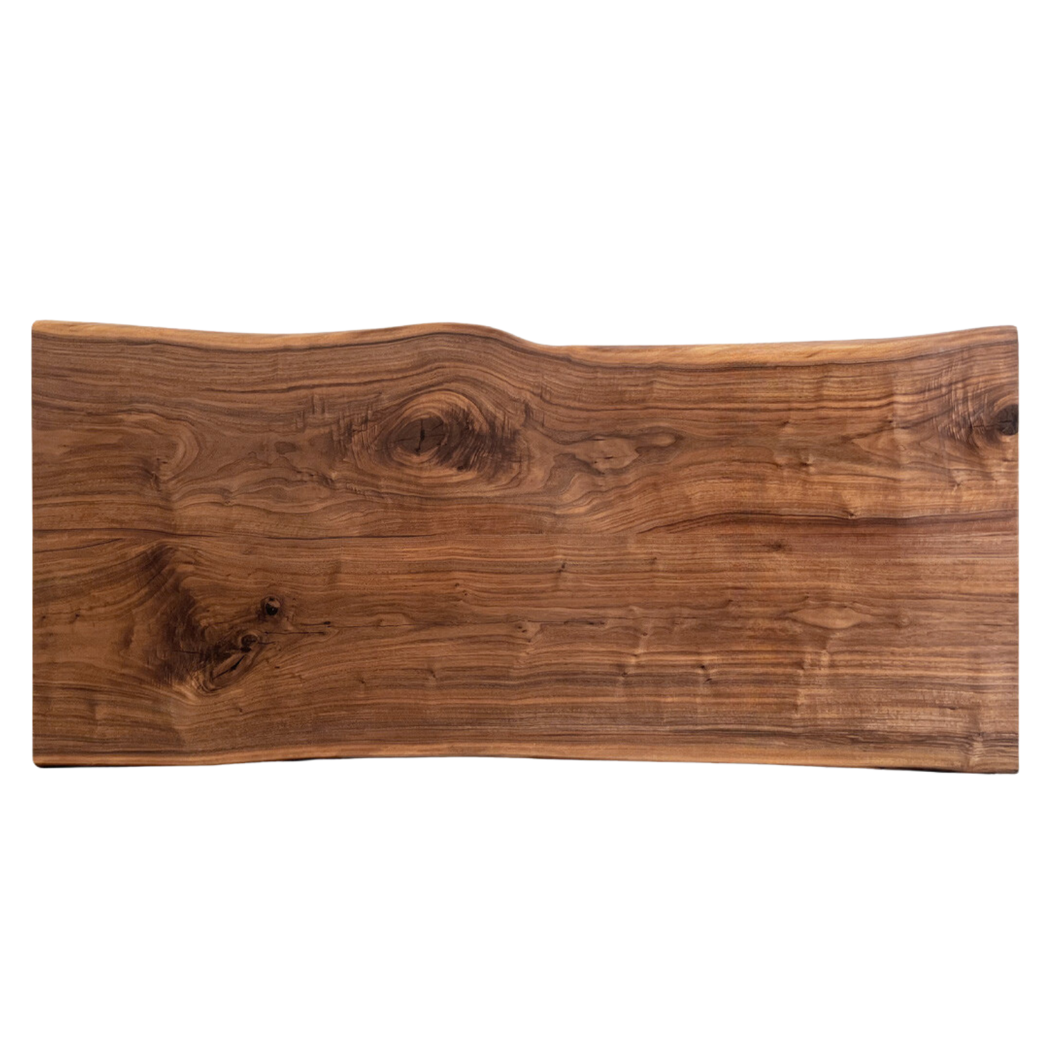 Black walnut solid wood natural edge large board dining table,