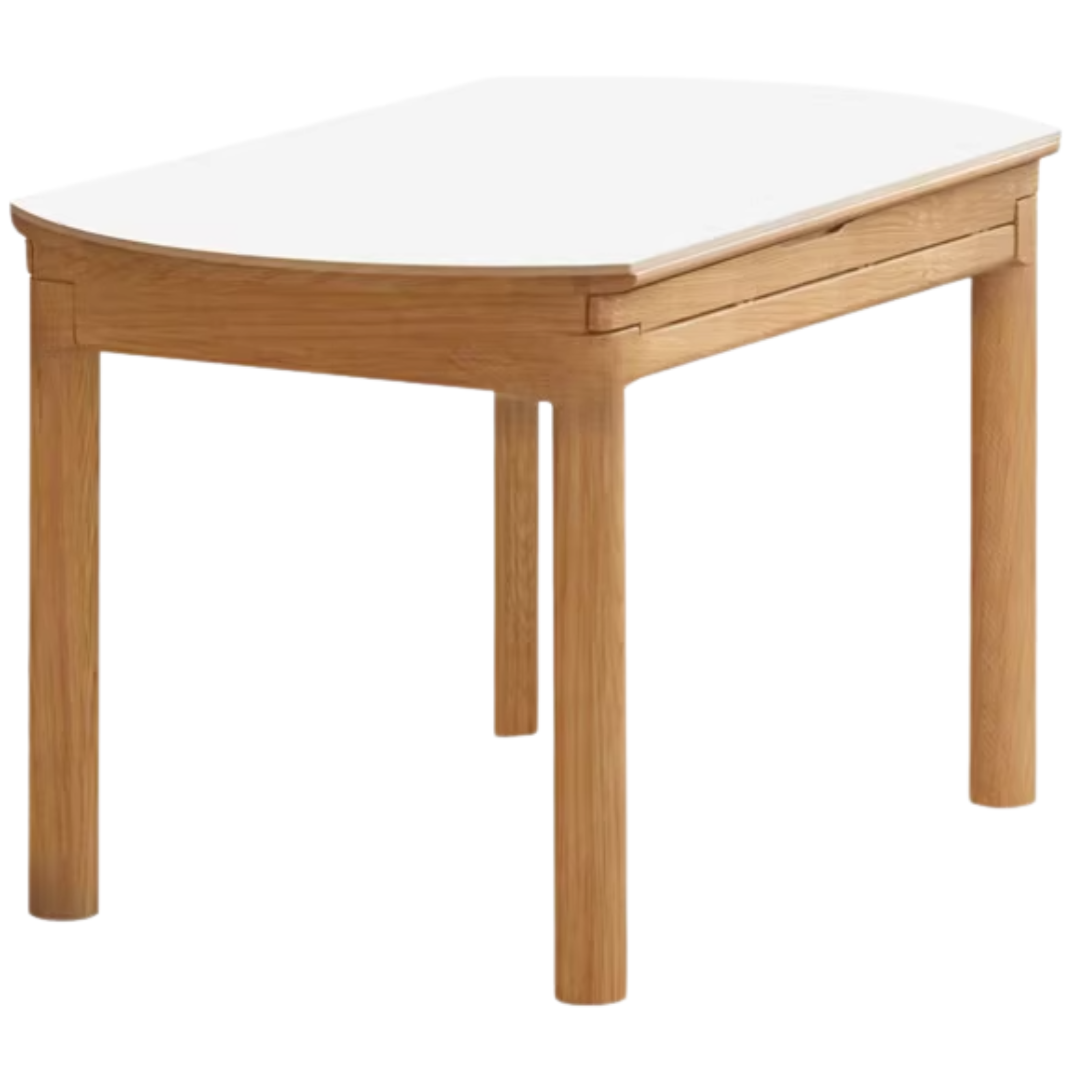 Solid Ruberwood, Oak, Ash Solid Wood Retractable Rock Plate Dining Table