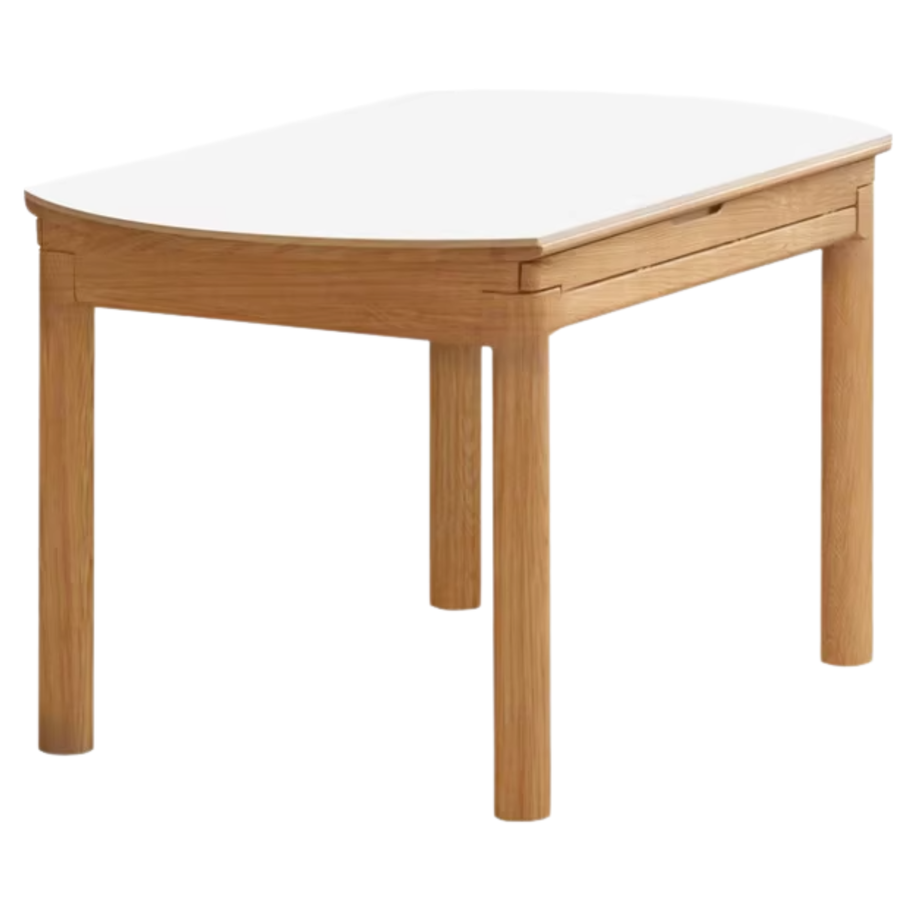 Solid Ruberwood, Oak, Ash Solid Wood Retractable Rock Plate Dining Table