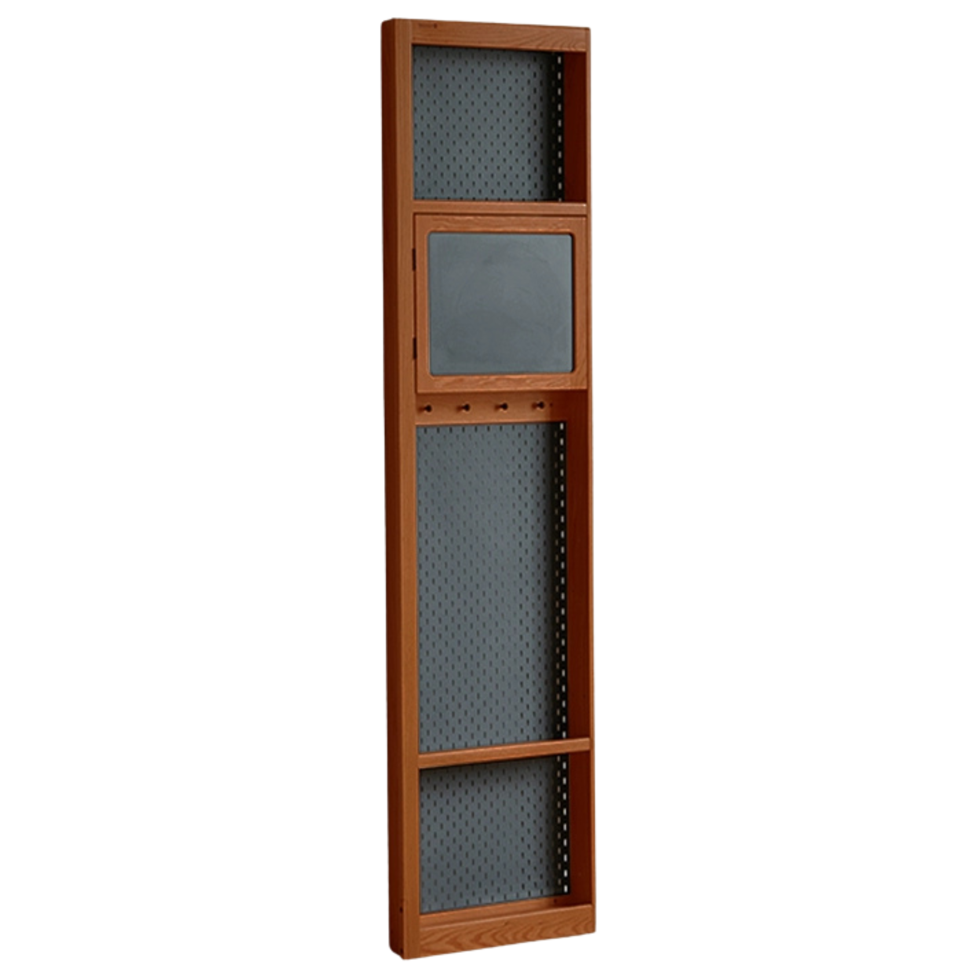 Cherry, Poplar Wood Medieval Style Corner Cabinet