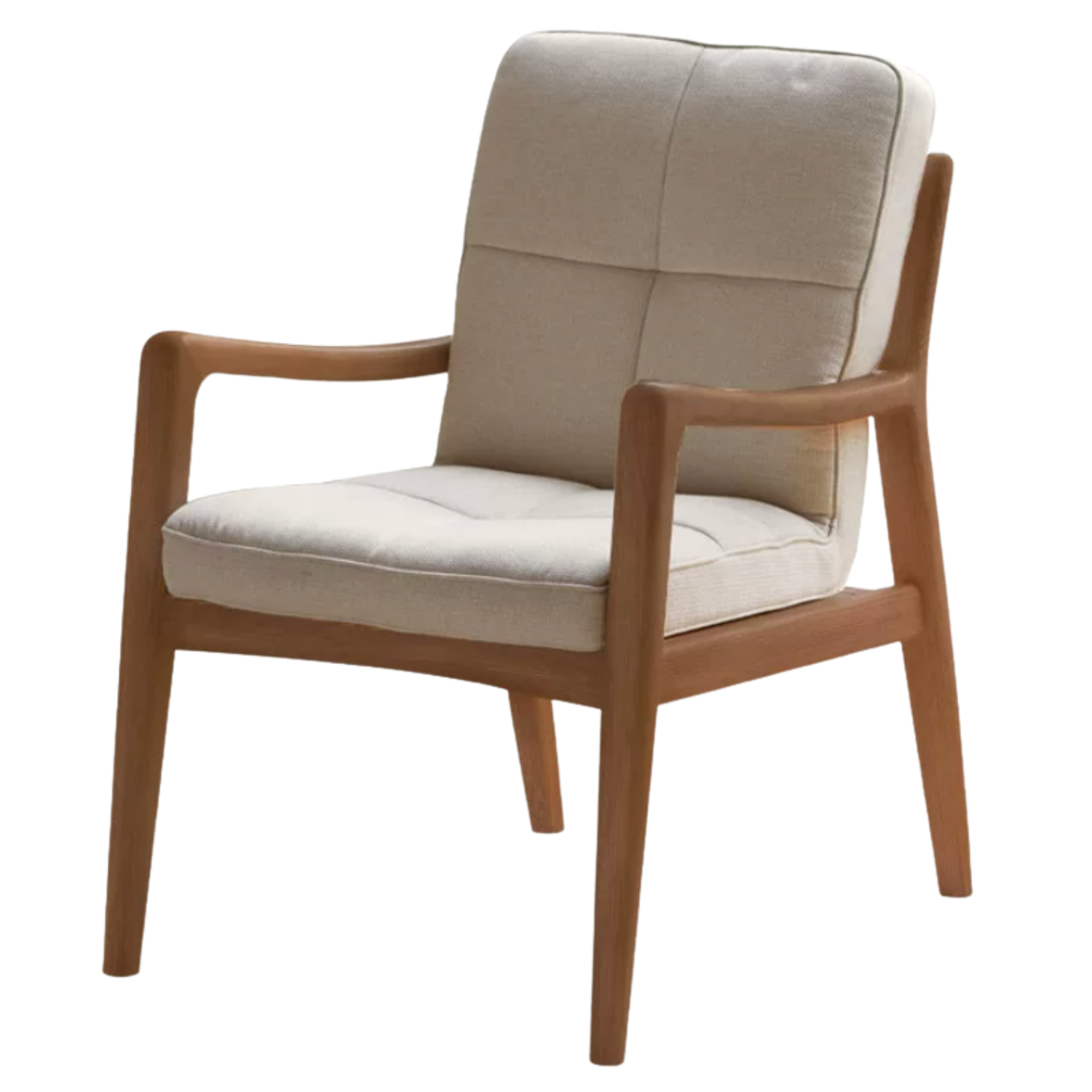 Black Walnut, Oak Solid Wood Modern and Simple Armchair