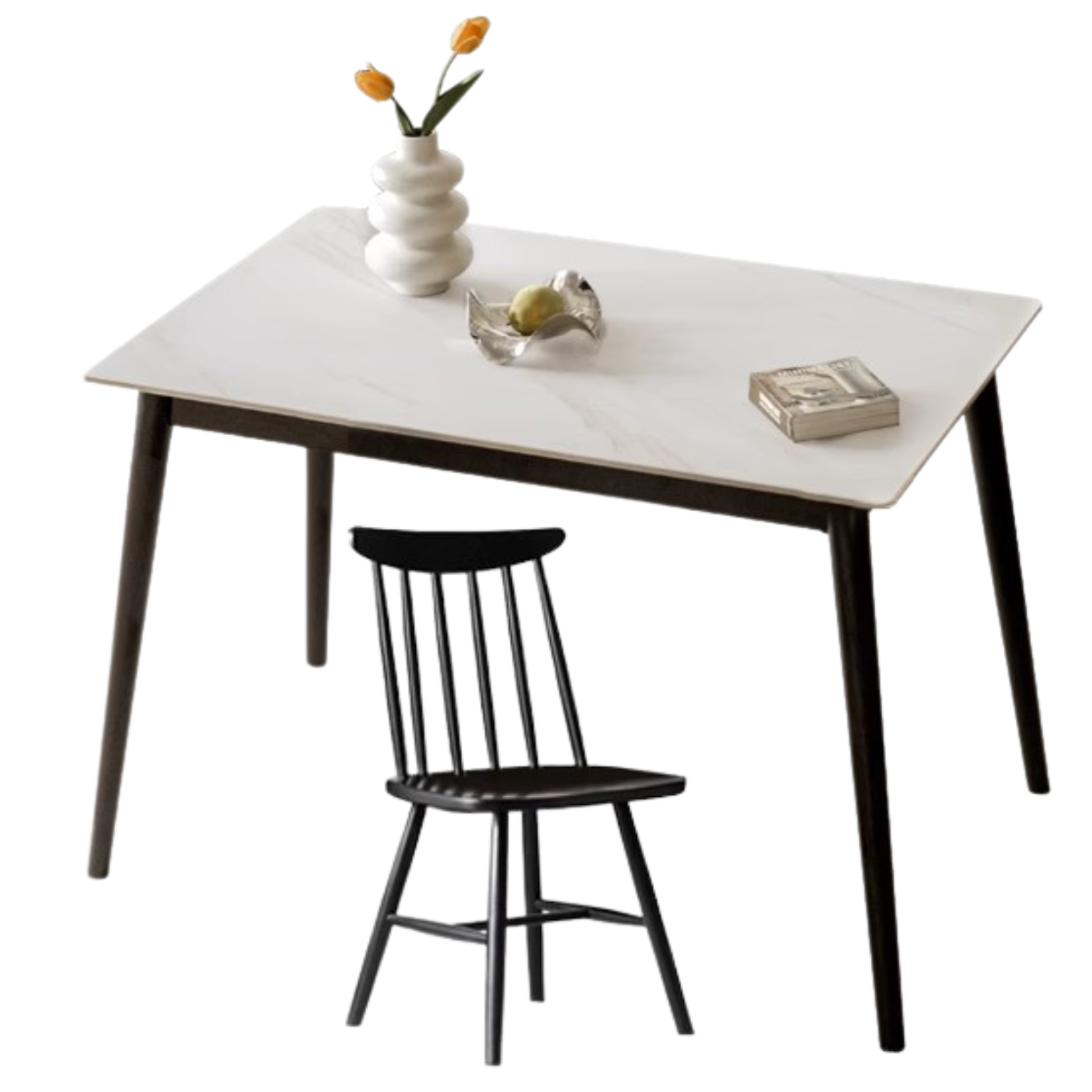 Oak Solid Wood Rock Plate Dining Table,