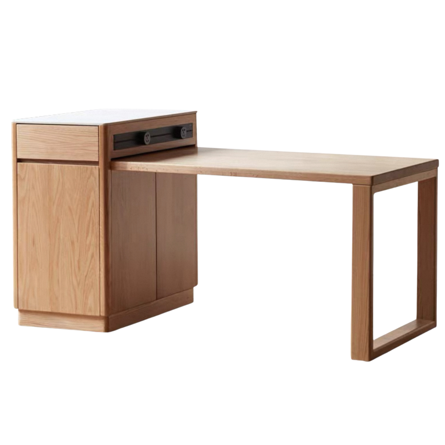 Oak Solid Wood Telescopic Island Rock Plate Bar Table