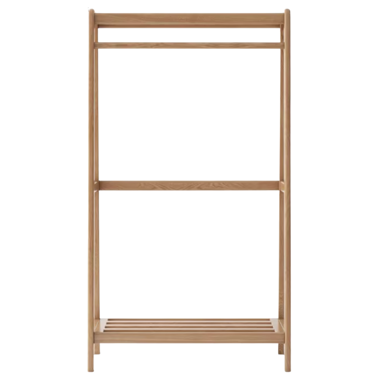 Oak, Ash solid wood hanger for small bedroom floor standing storage rack