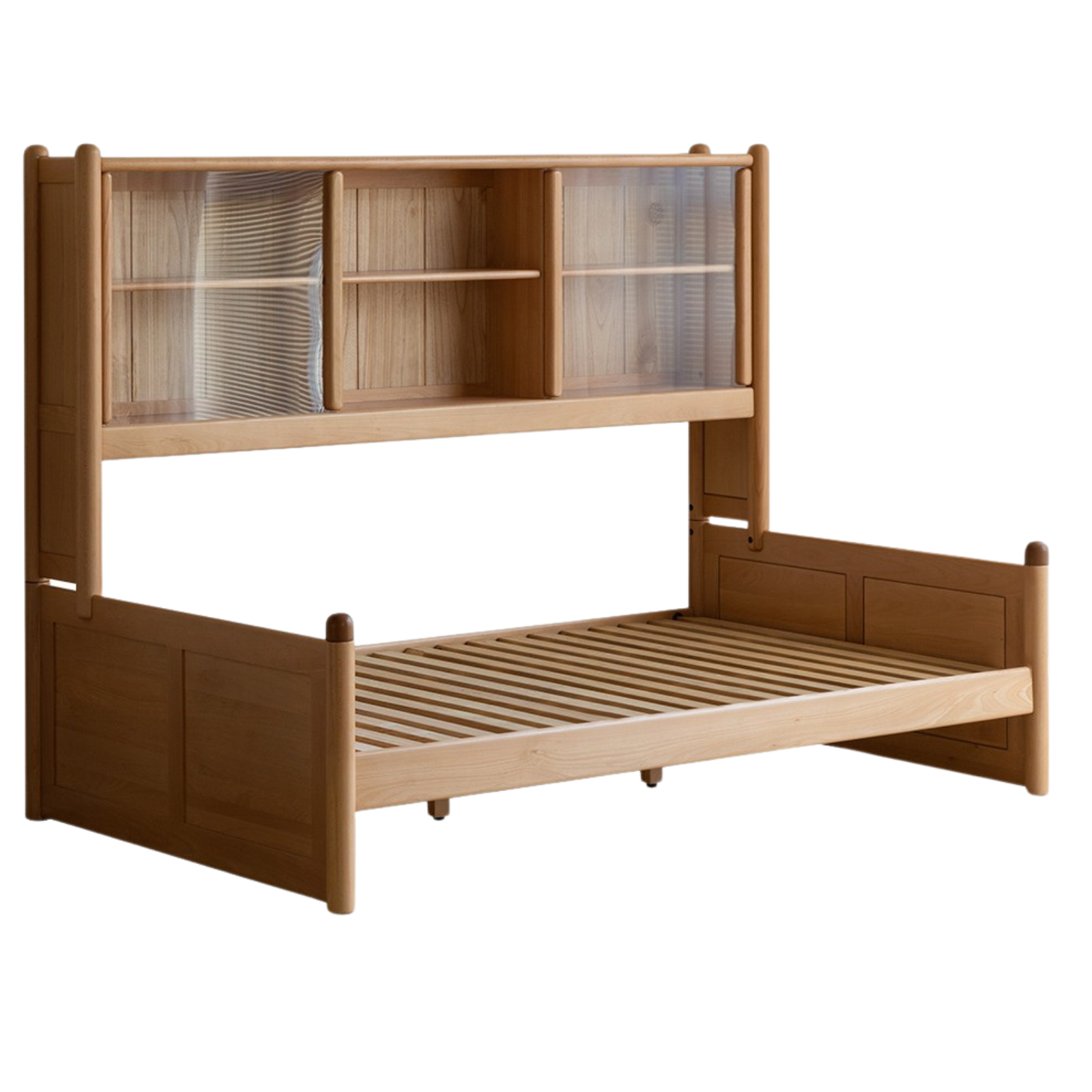 Beech Solid Wood Children's Cabinet Integrated Bed