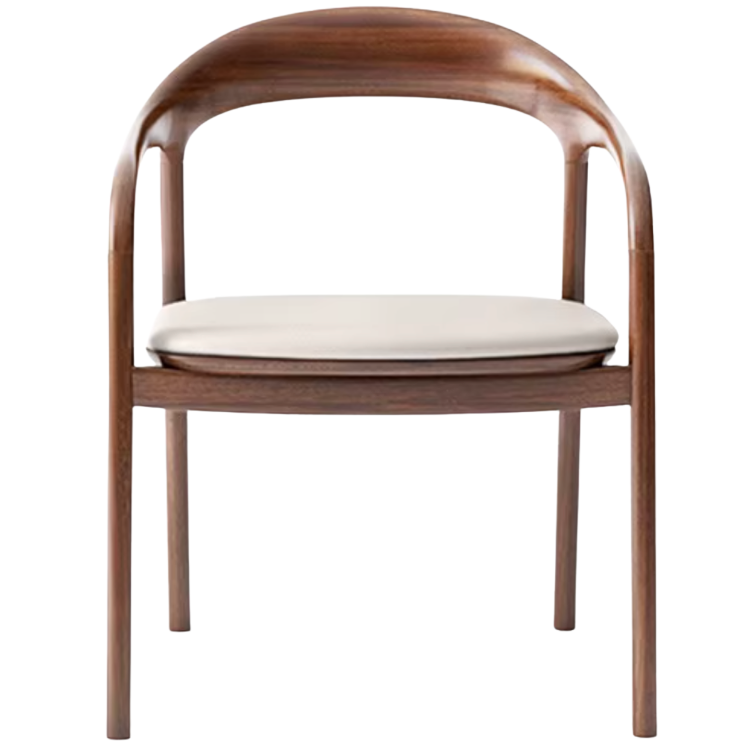 Black Walnut, Ash Solid Wood First Layer Cowhide Horn Chair