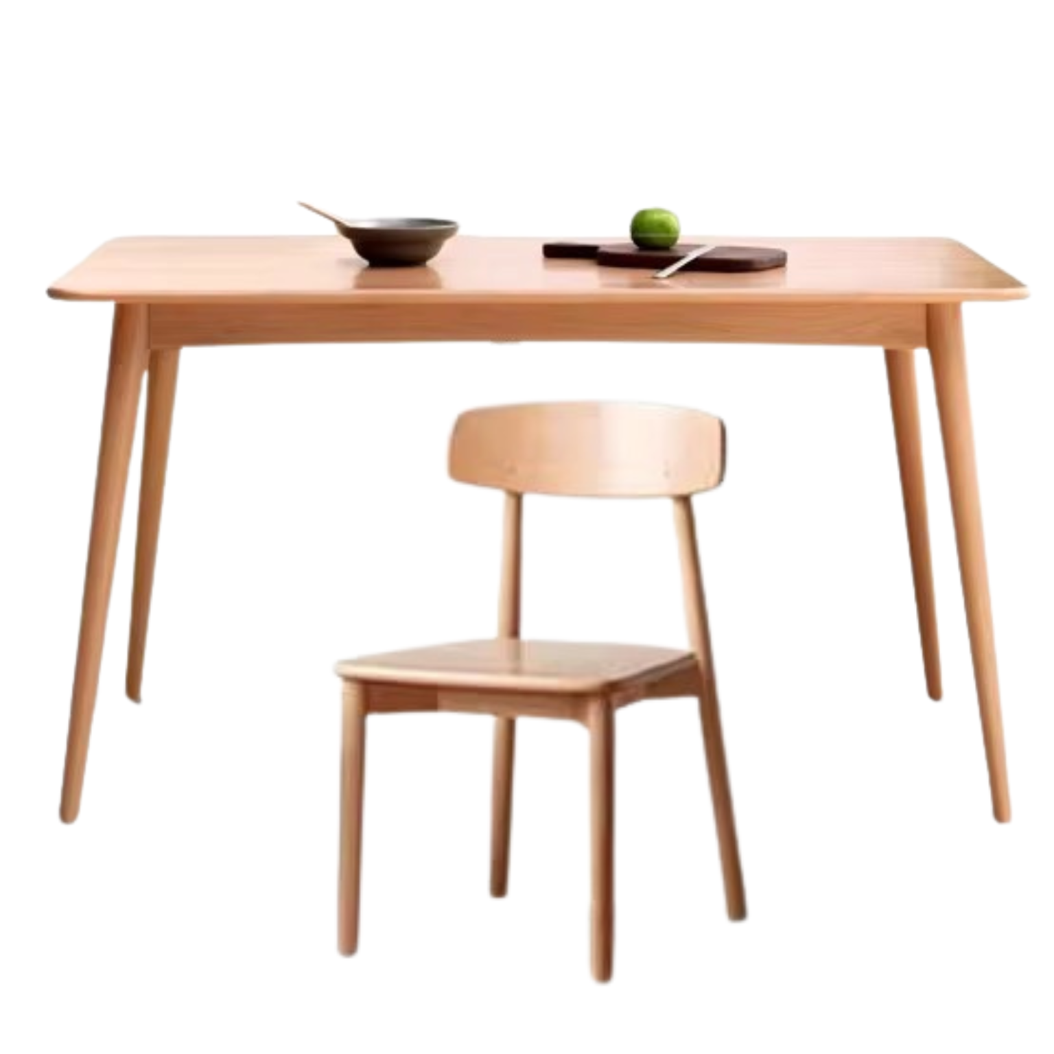 European Beech Solid Wood Modern Dining Table