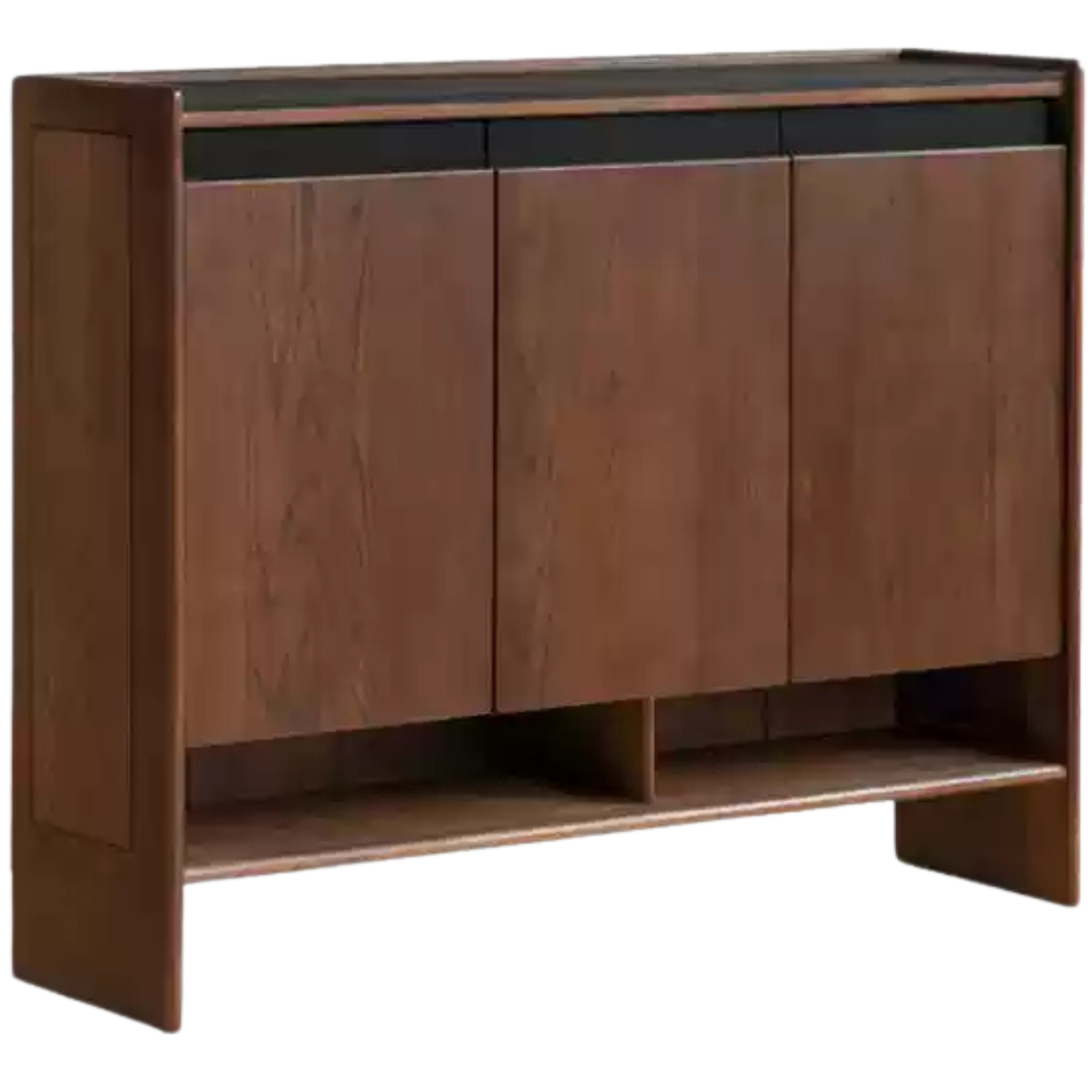 Oak Solid Wood Modern Rock Board Shoe Cabinet