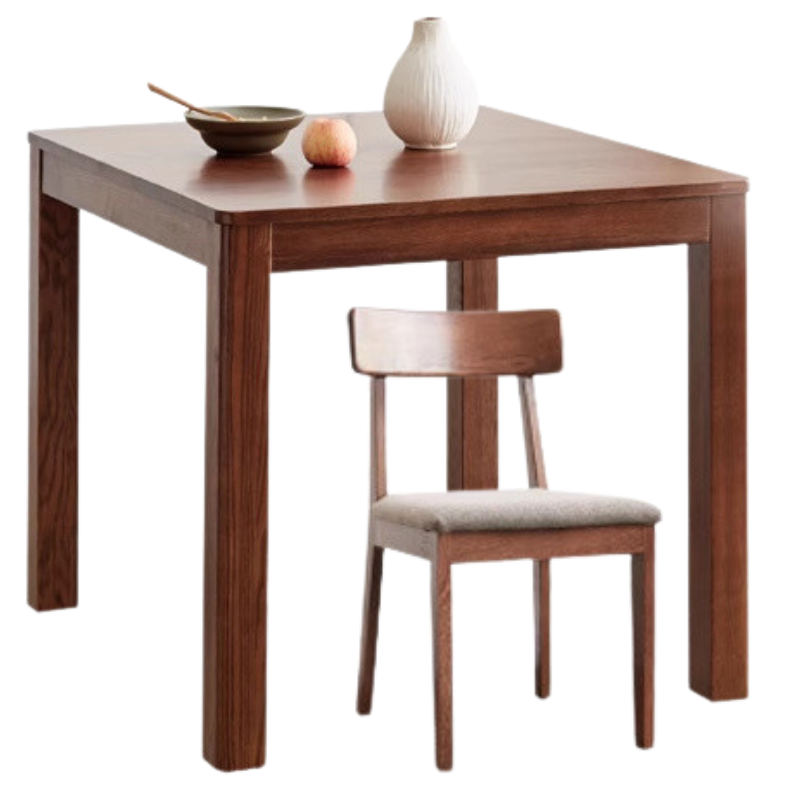 Oak solid wood square dining table ,