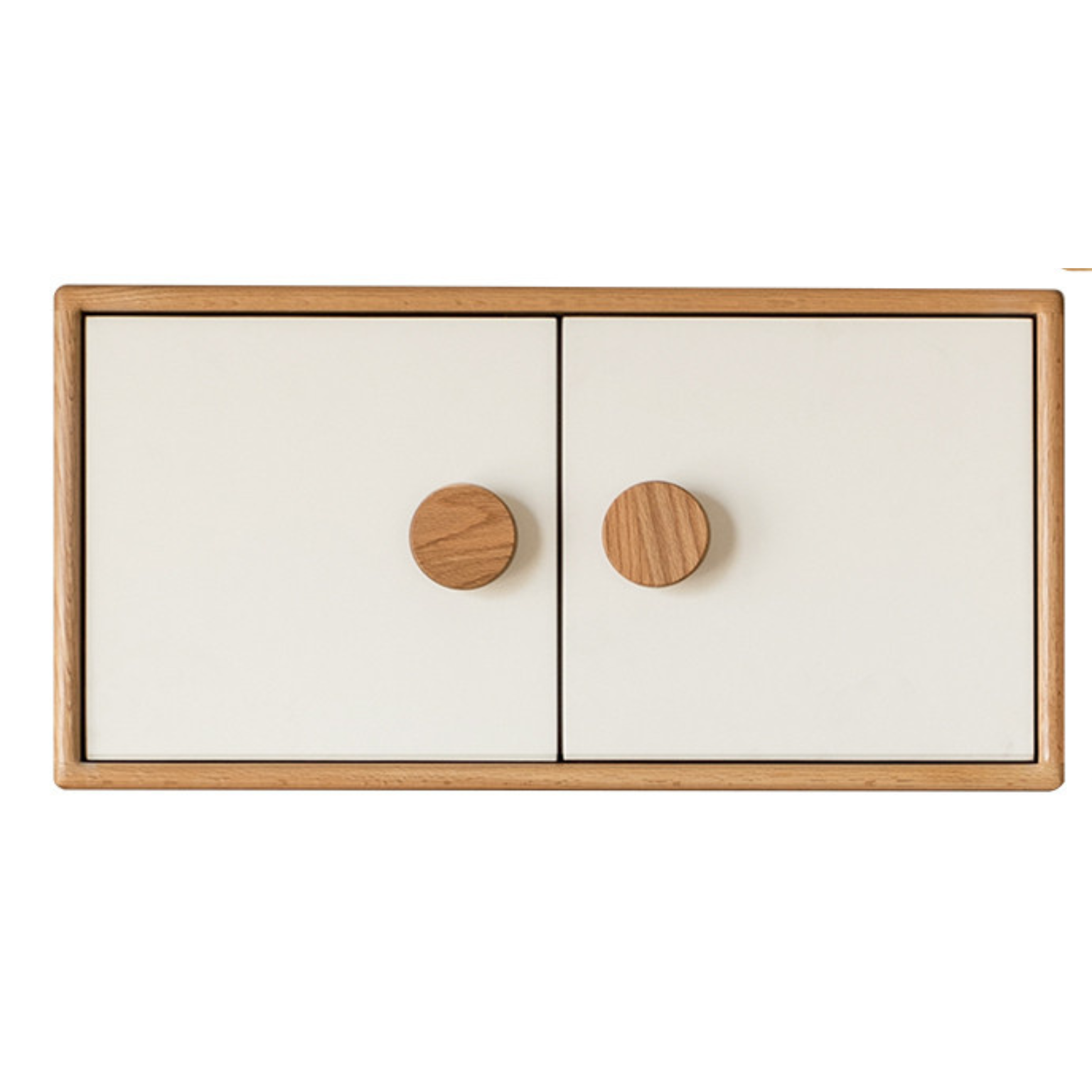 Oak solid wood children's wardrobe combination storage cabinet: