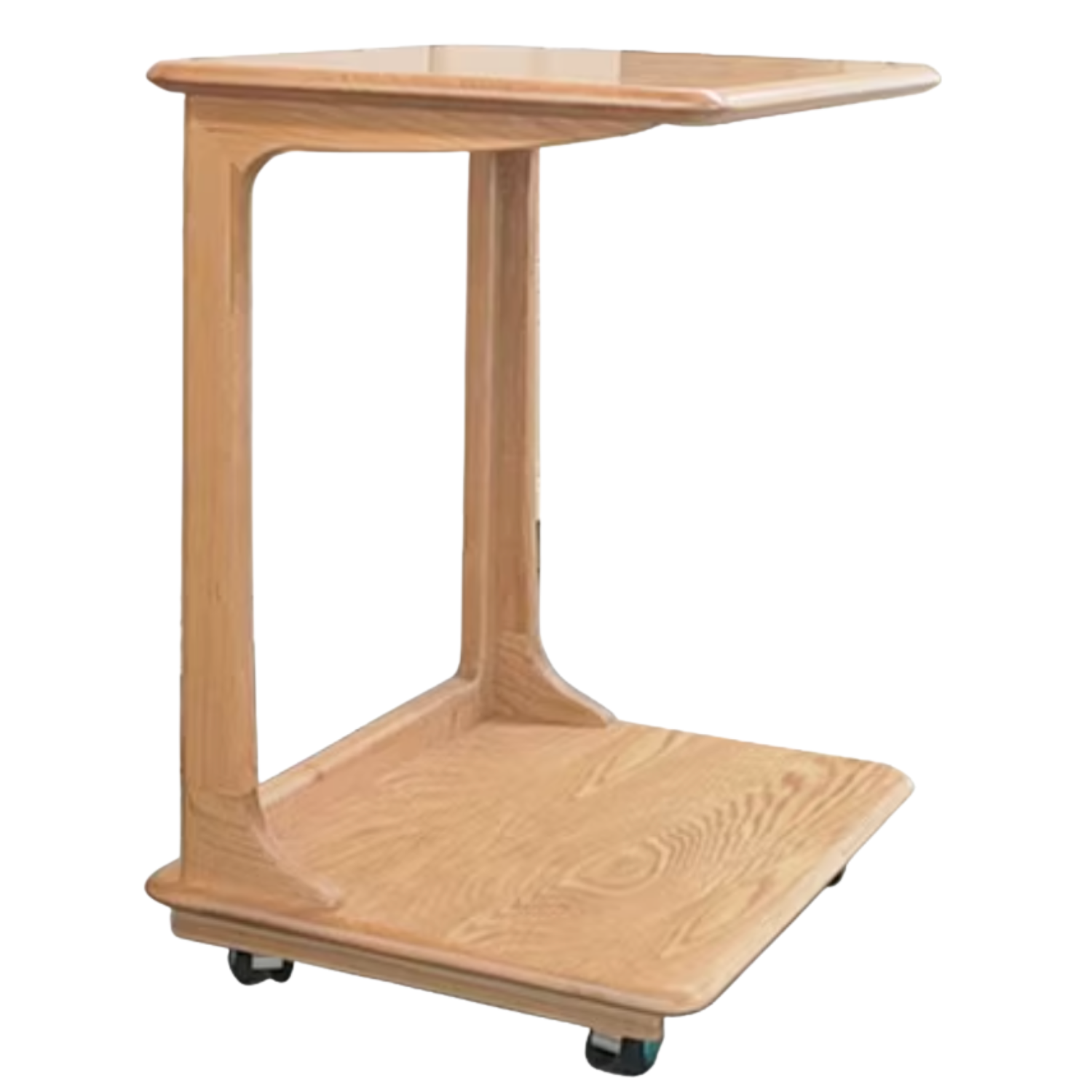 Cherry, Beech, Black Walnut, Solid Rubberwood Chic C-Shaped Side Table