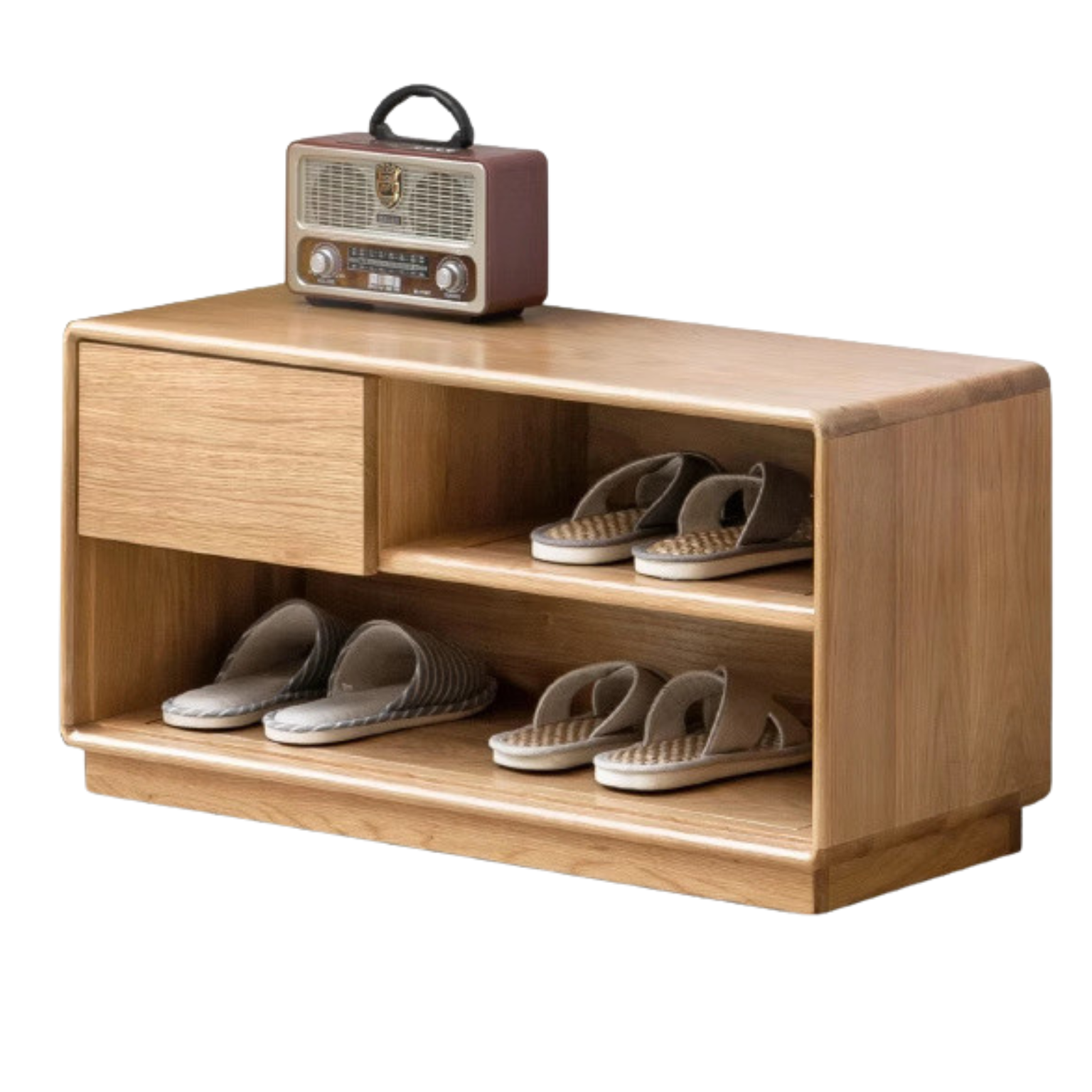 Oak Solid Wood Shoe Storage Bench