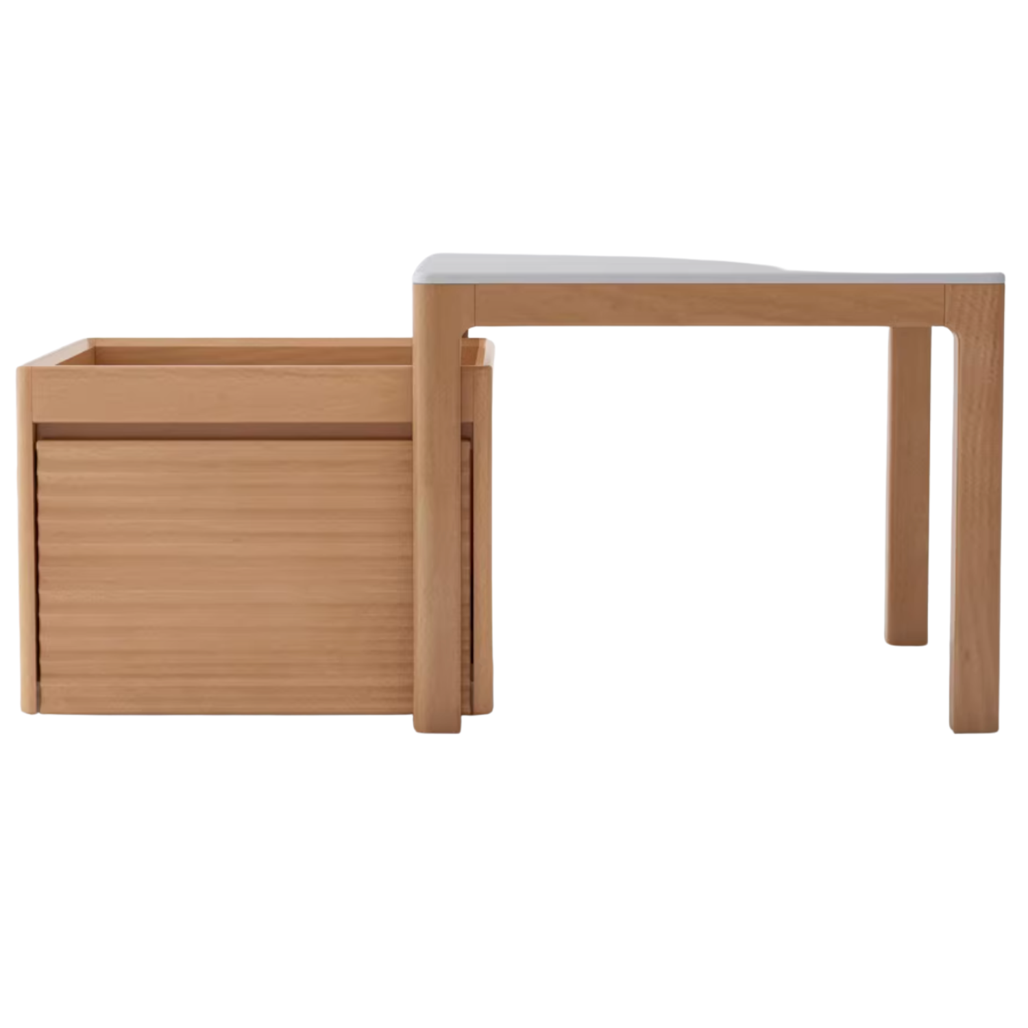 Black walnut, Oak, Beech Solid Wood Rock Plate Combination Coffee Table