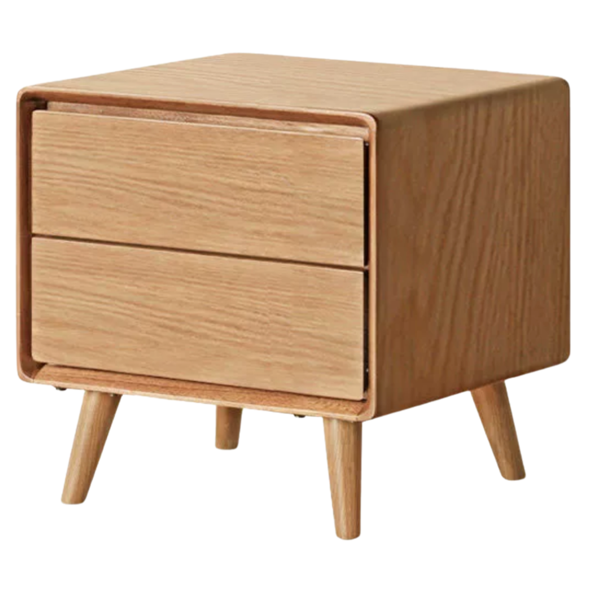 White Ash, Ash, Oak Solid Wood Modern Nightstand