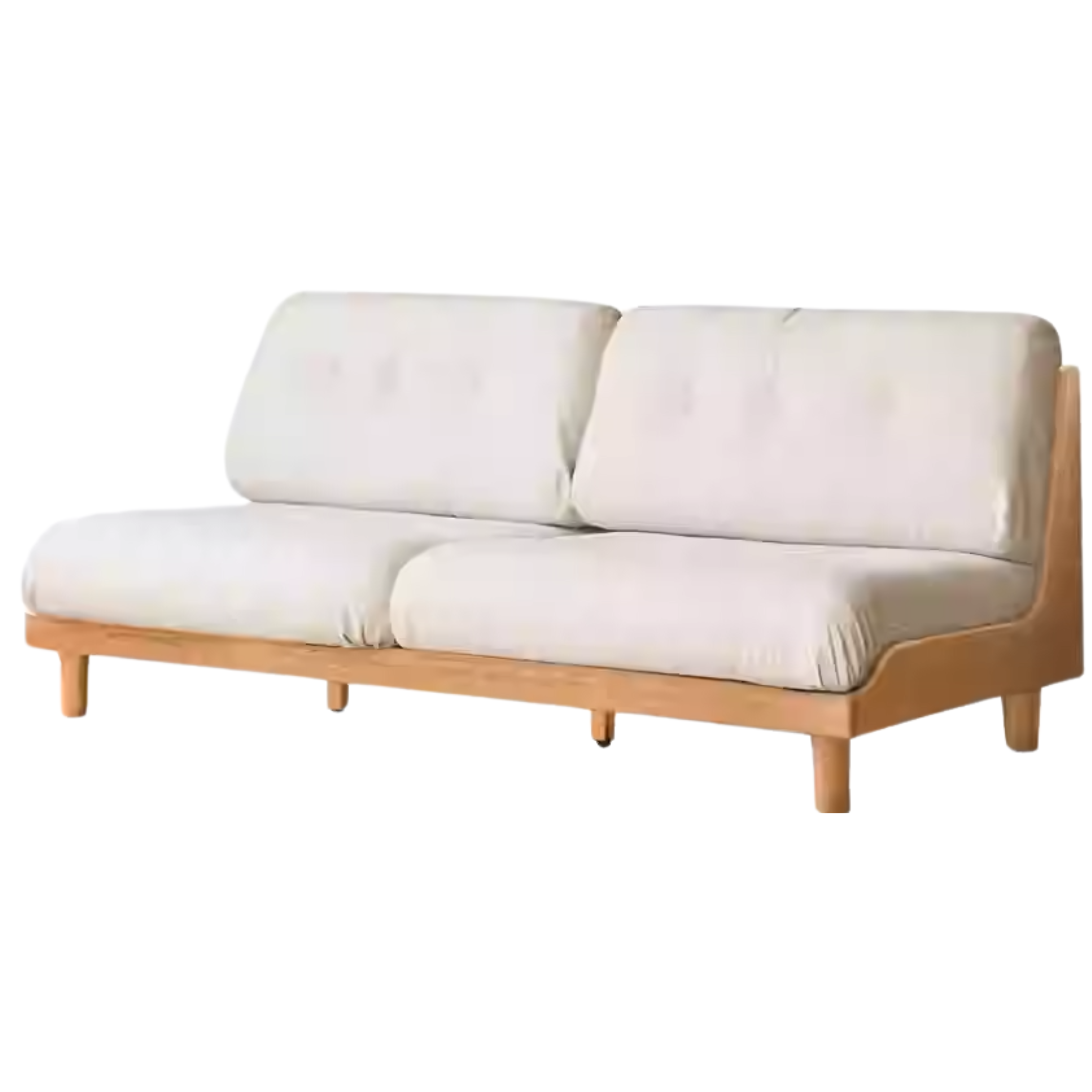 Oak Solid Wood  fabric detachable washable sofa