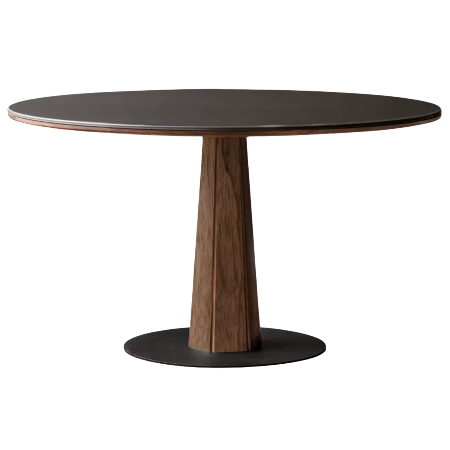Black Walnut, Ash, Sandalwood Solid Wood Round Dining Table