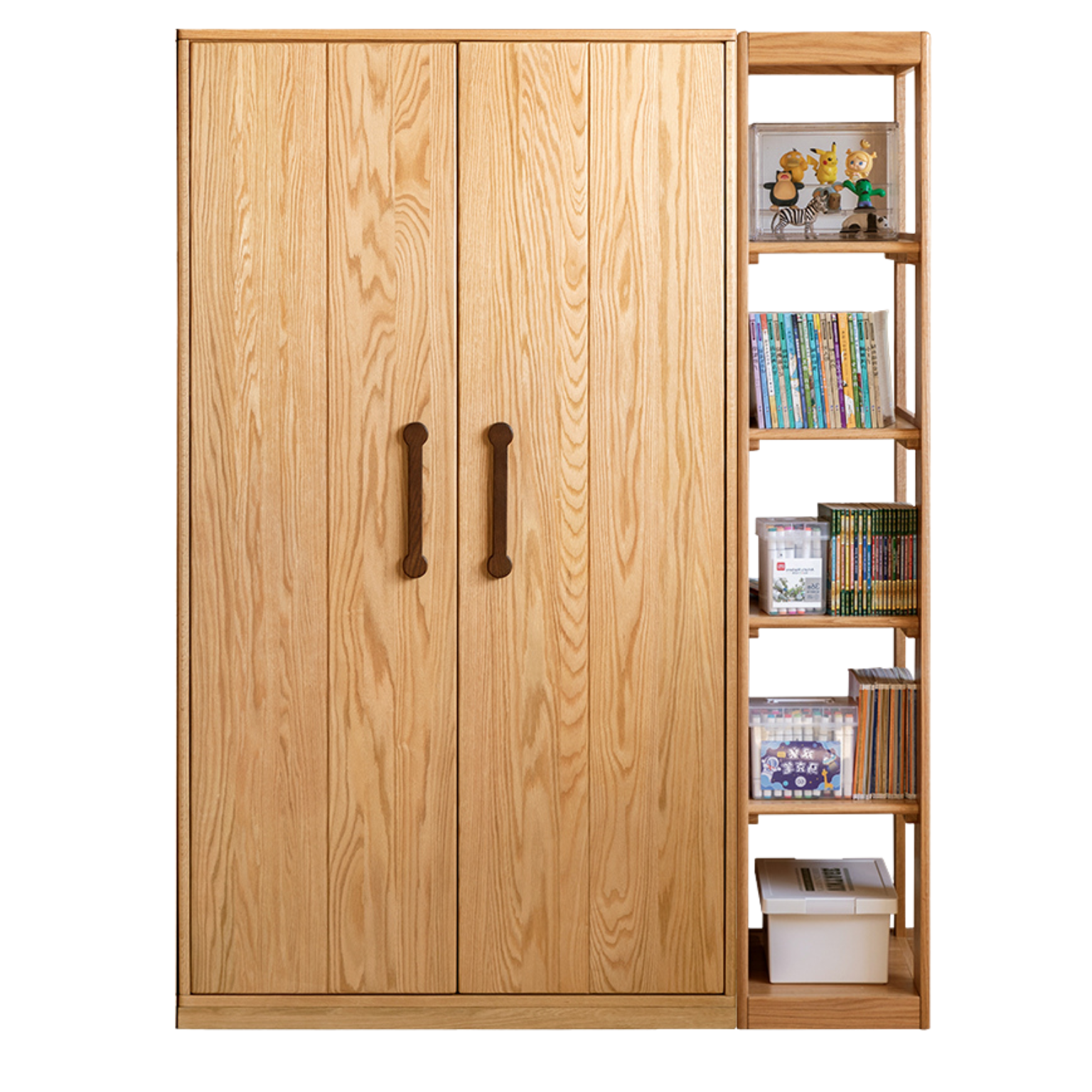 Oak solid wood Kids wardrobe: