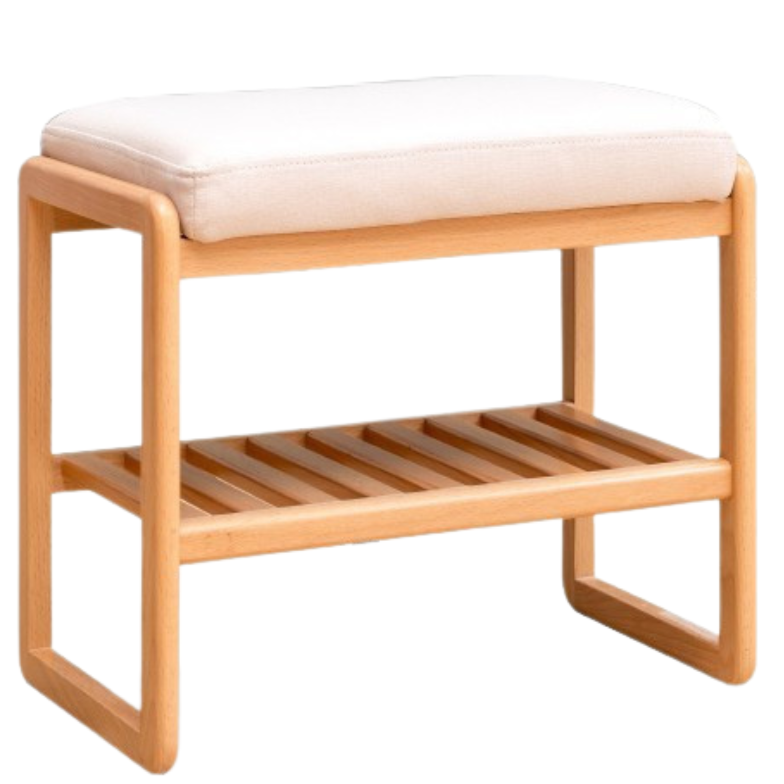 Beech solid wood shoe changing stool: